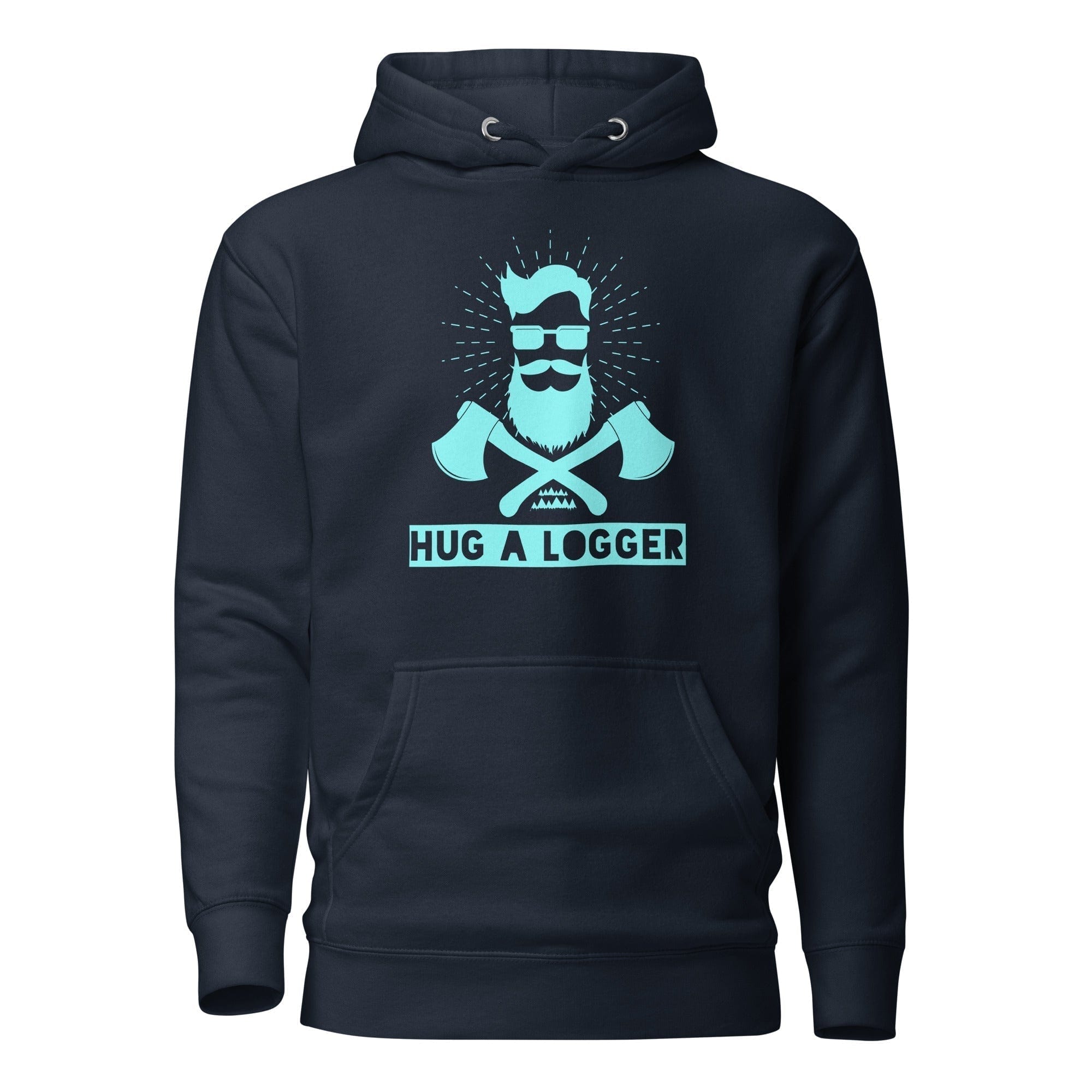 GRAPHIC T-SHIRTS Navy Blazer / S Unisex Premium Hoodie - Hug A Logger