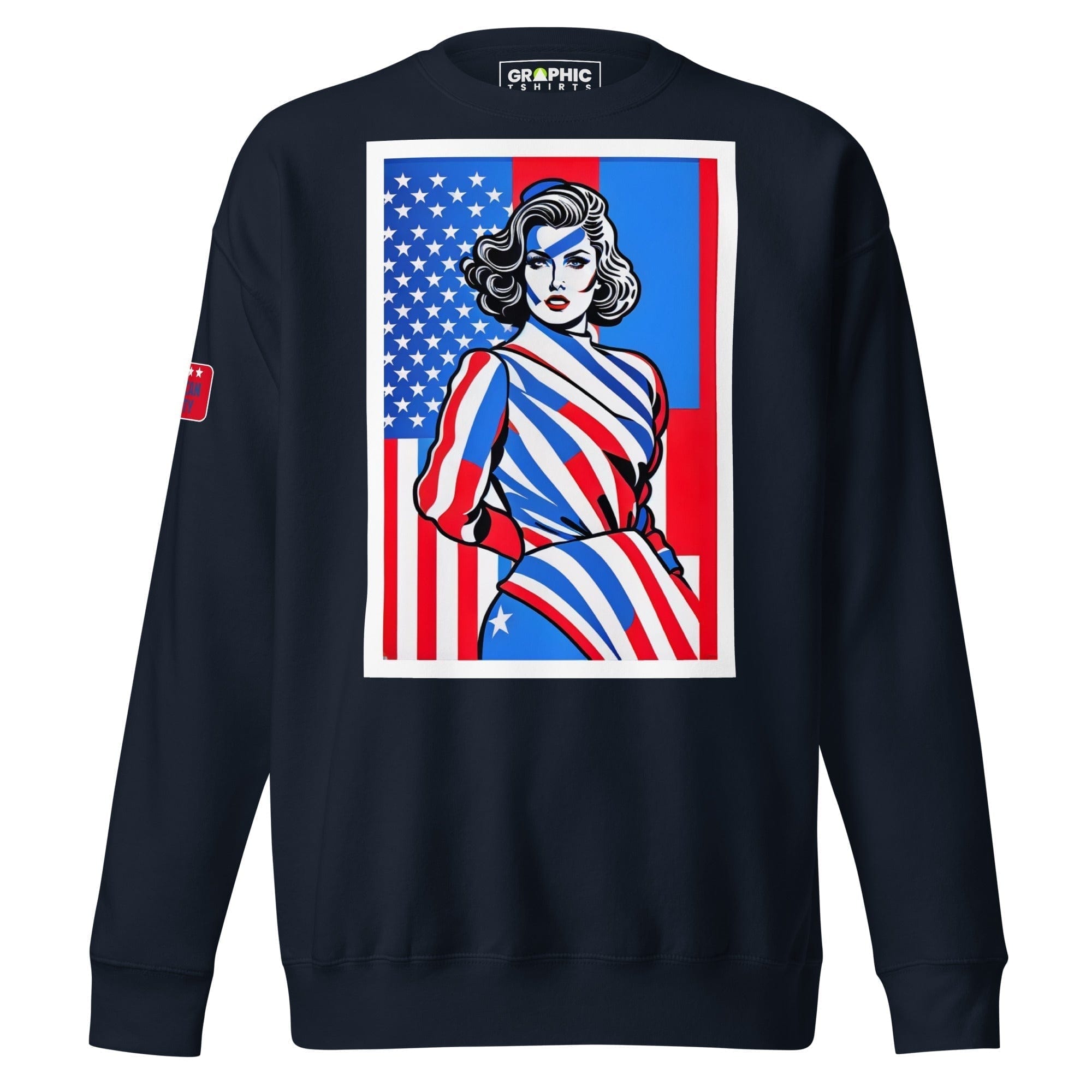 GRAPHIC T-SHIRTS Navy Blazer / S Unisex Premium Sweatshirt - American Liberty Series v.10