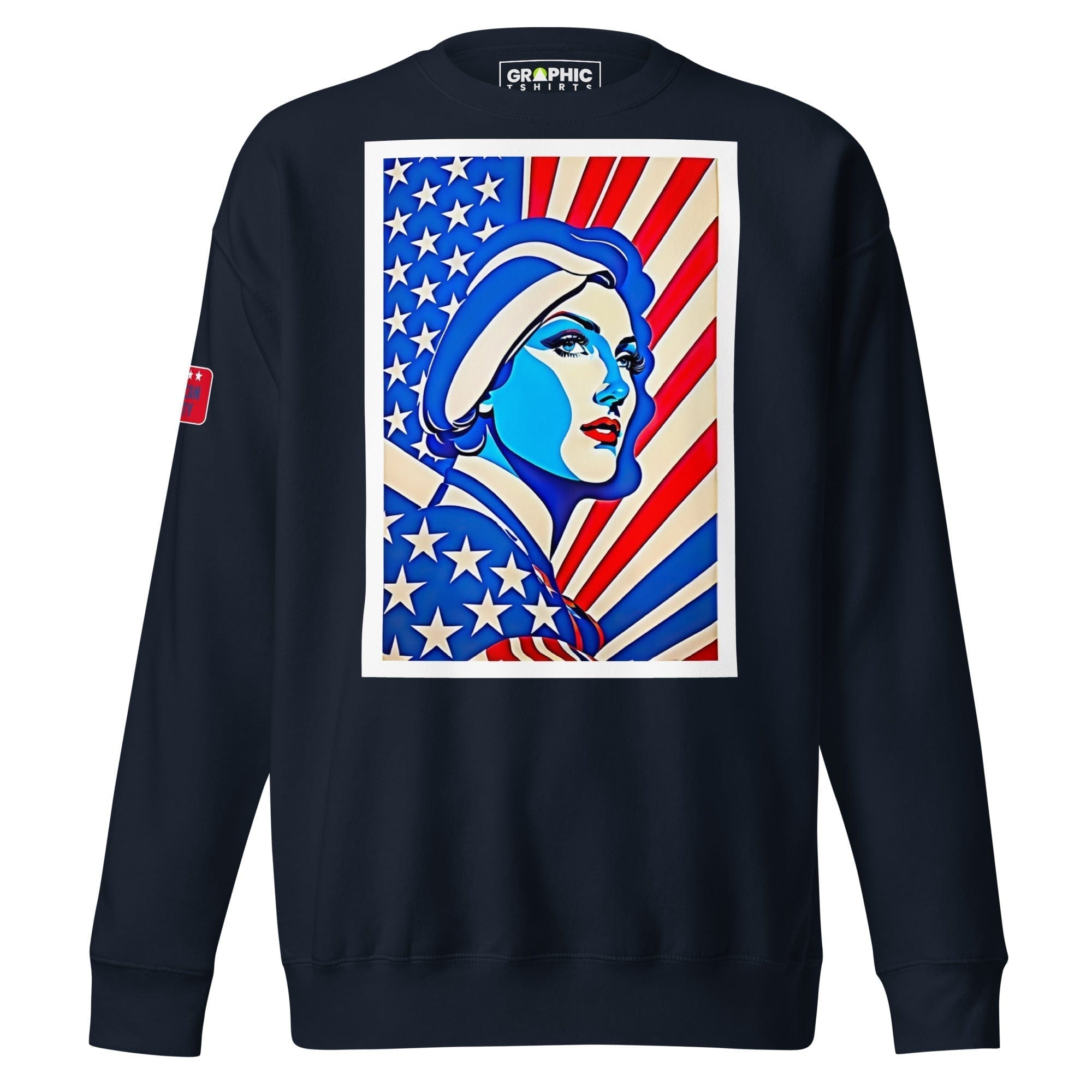 GRAPHIC T-SHIRTS Navy Blazer / S Unisex Premium Sweatshirt - American Liberty Series v.23