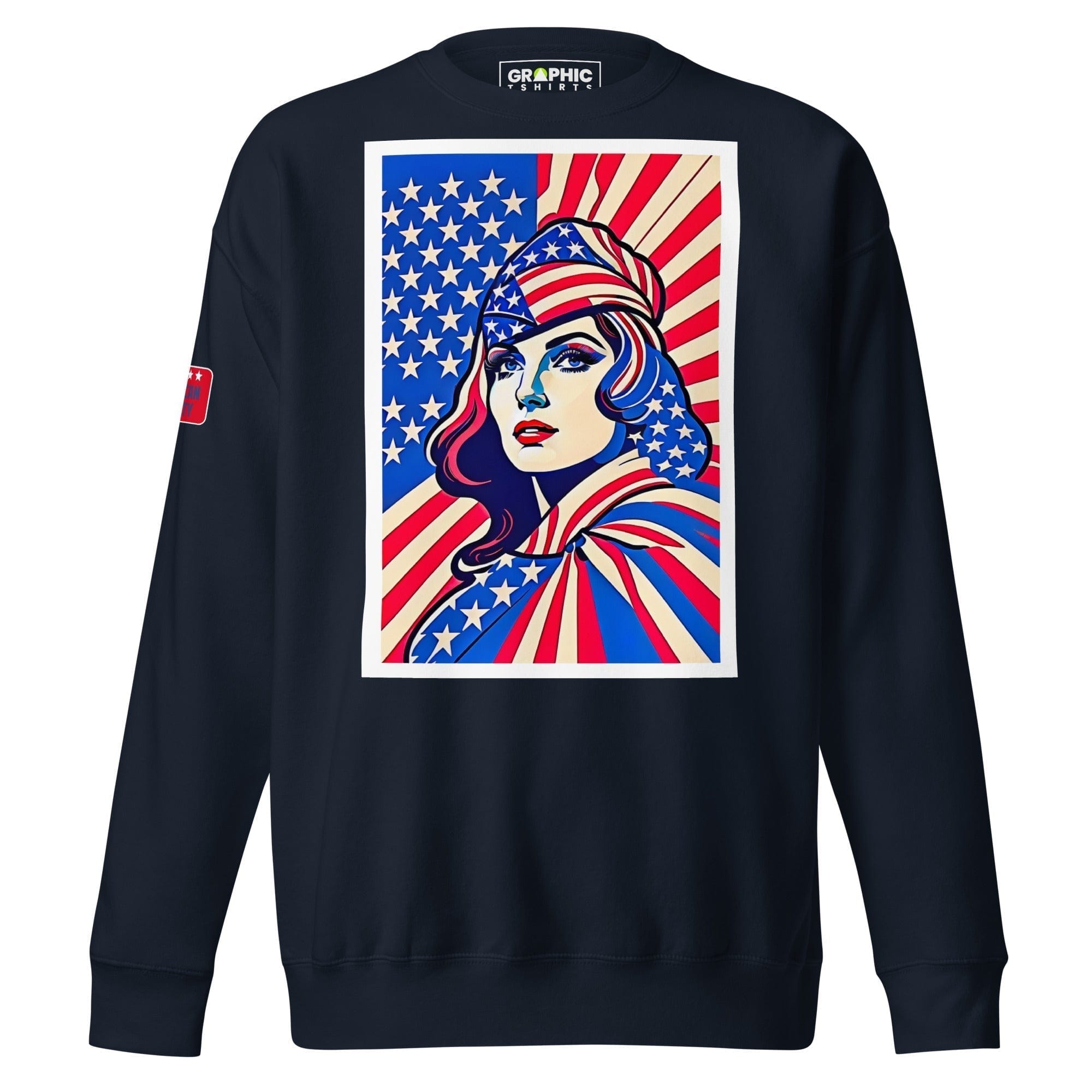 GRAPHIC T-SHIRTS Navy Blazer / S Unisex Premium Sweatshirt - American Liberty Series v.25