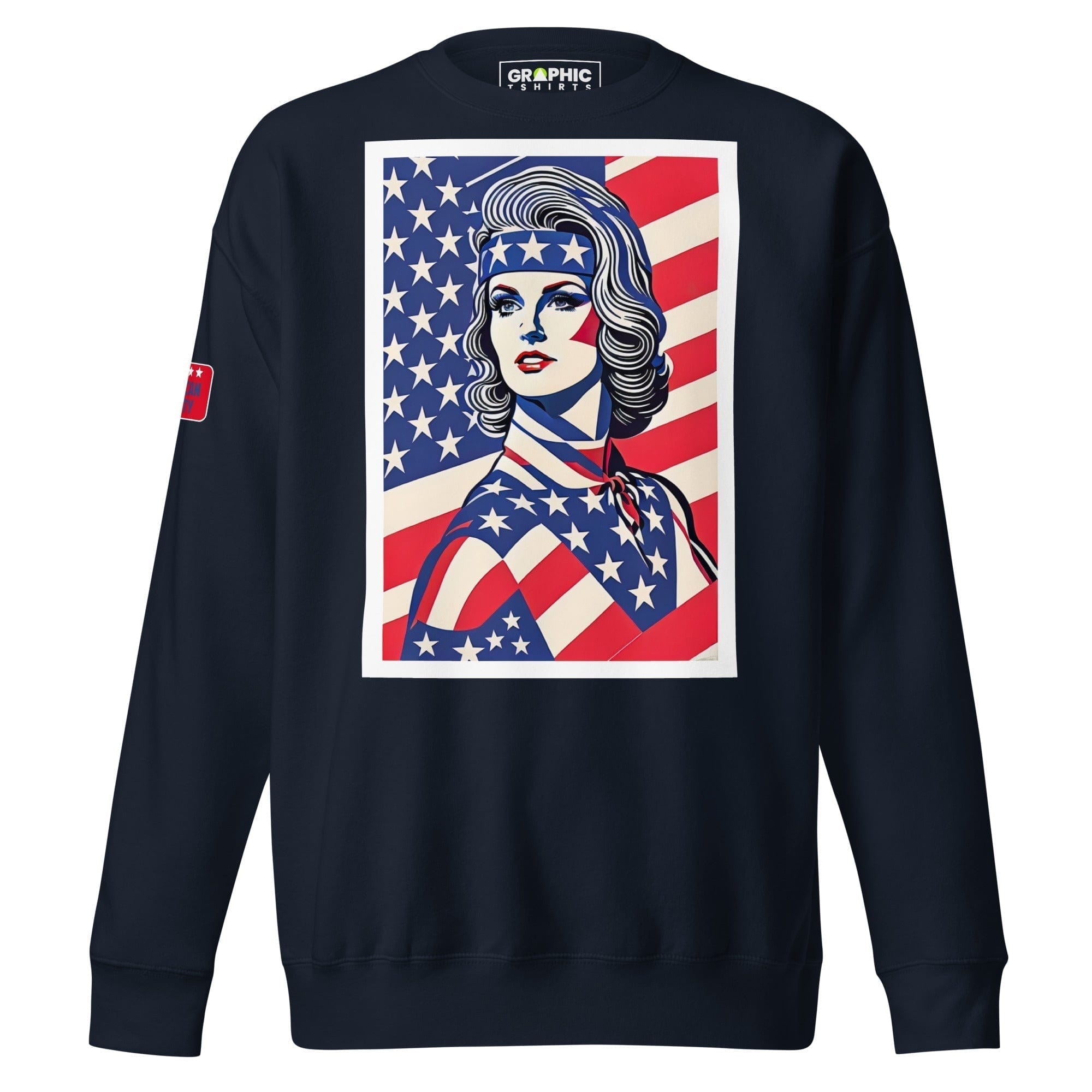 GRAPHIC T-SHIRTS Navy Blazer / S Unisex Premium Sweatshirt - American Liberty Series v.32