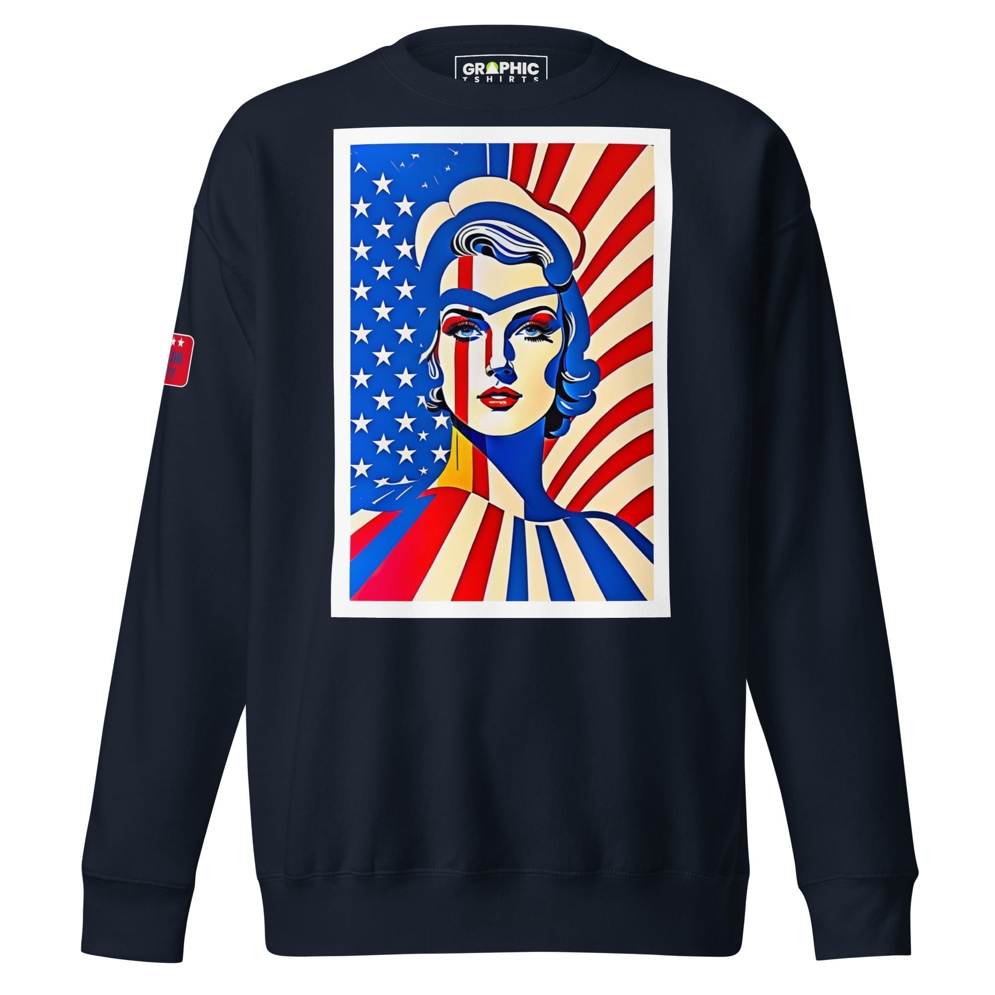 GRAPHIC T-SHIRTS Navy Blazer / S Unisex Premium Sweatshirt - American Liberty Series v.4