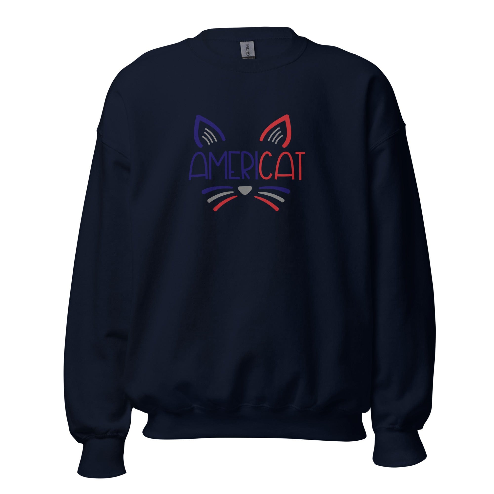 GRAPHIC T-SHIRTS Navy / S Unisex Crew Neck Sweatshirt - Americat