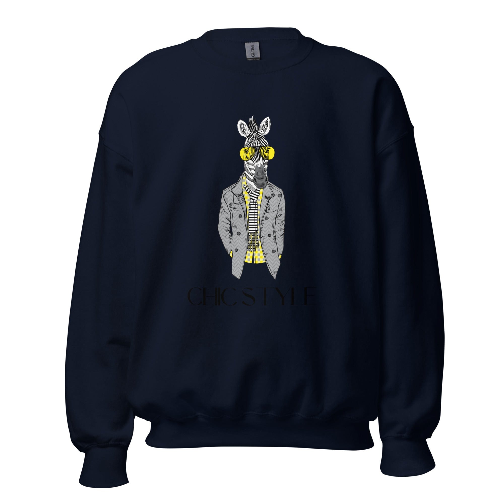 GRAPHIC T-SHIRTS Navy / S Unisex Crew Neck Sweatshirt - Chic Style