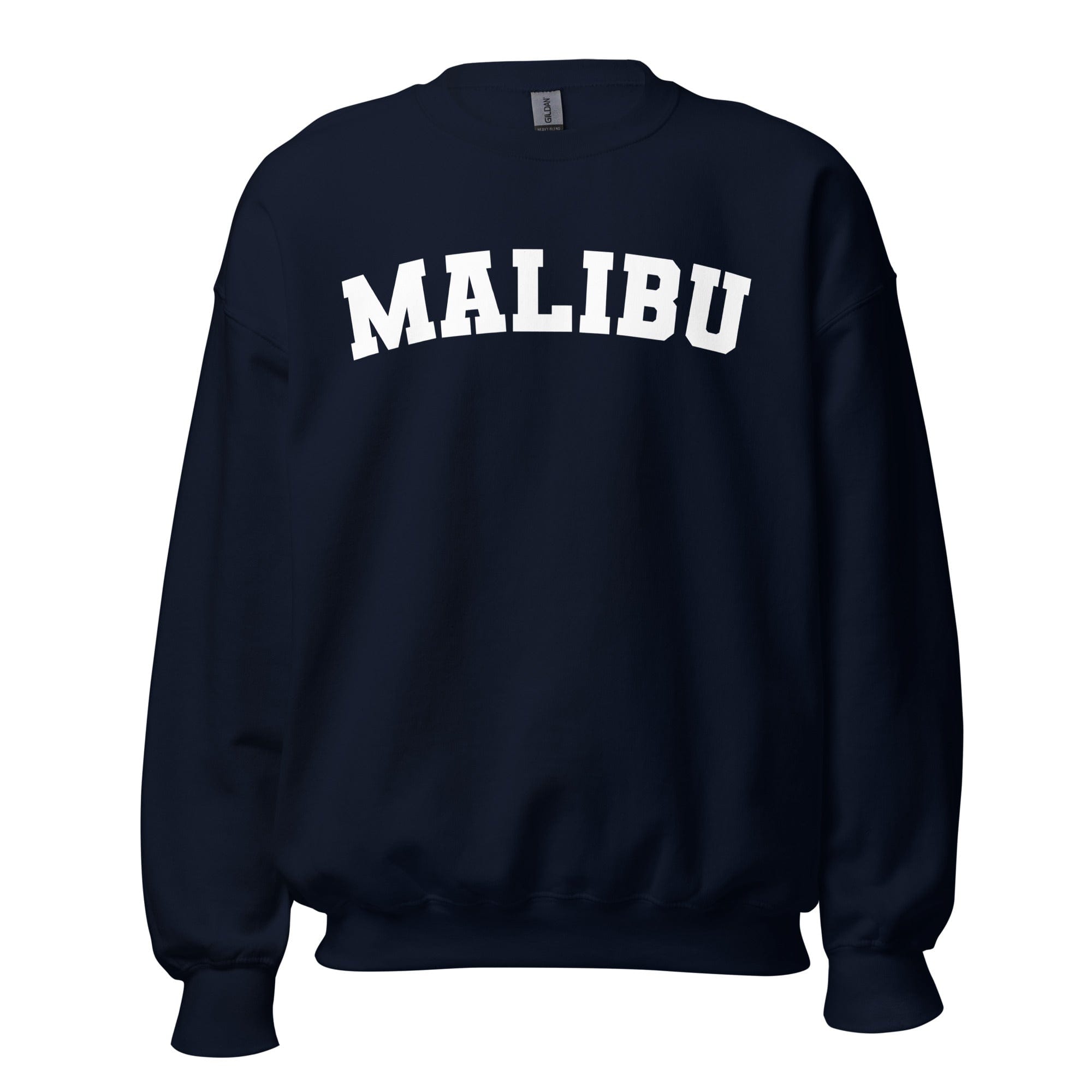 GRAPHIC T-SHIRTS Navy / S Unisex Crew Neck Sweatshirt - Malibu