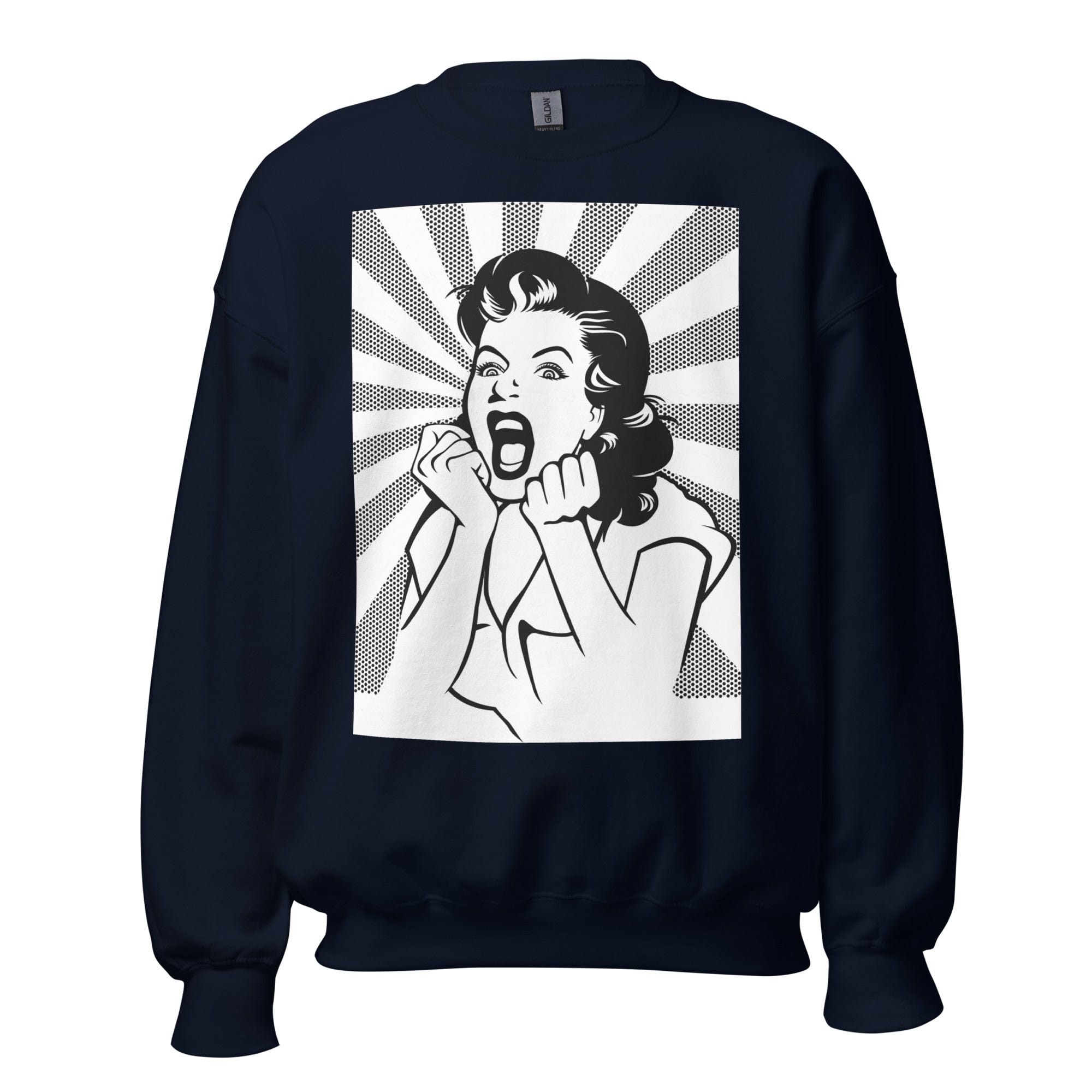 GRAPHIC T-SHIRTS Navy / S Unisex Crew Neck Sweatshirt - Raging Housewife