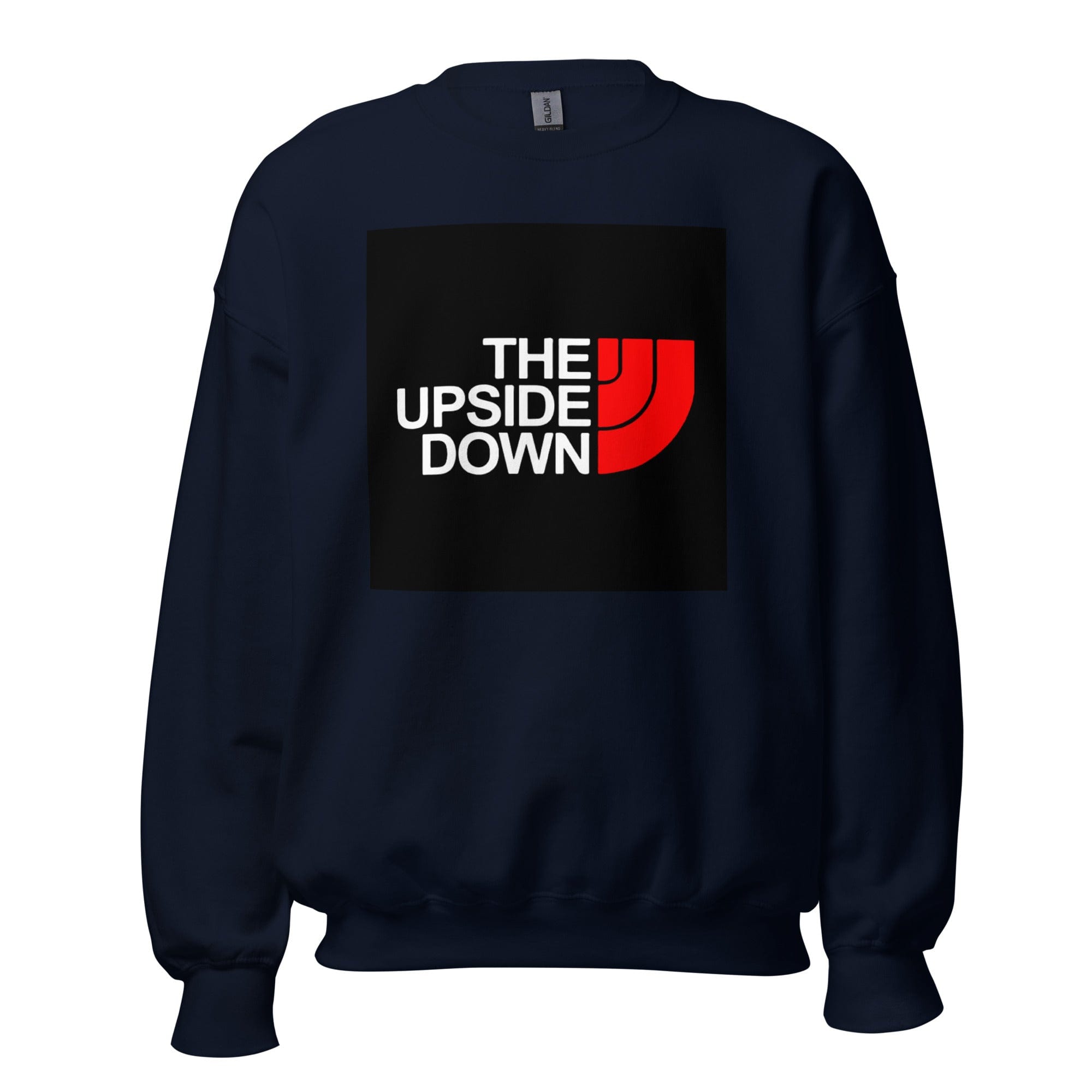 GRAPHIC T-SHIRTS Navy / S Unisex Crew Neck Sweatshirt - The Upside Down