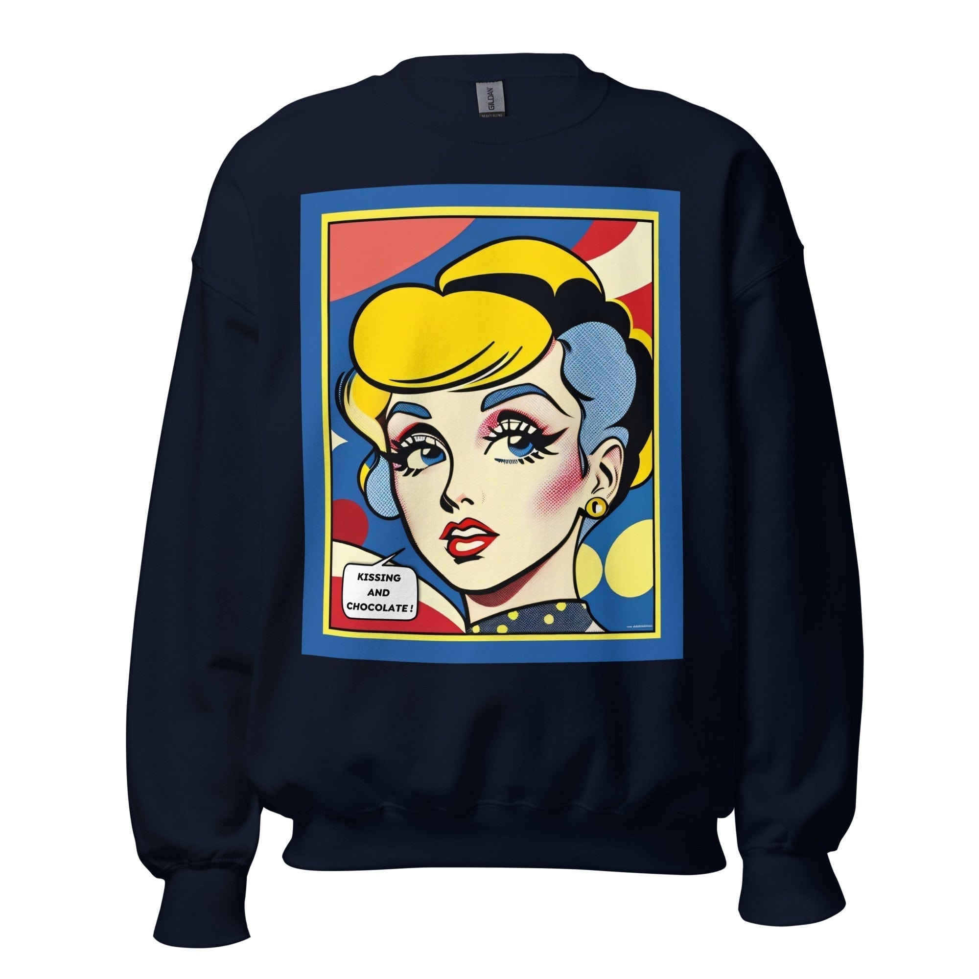 GRAPHIC T-SHIRTS Navy / S Unisex Crew Neck Sweatshirt - Vintage American Comic Series v.20