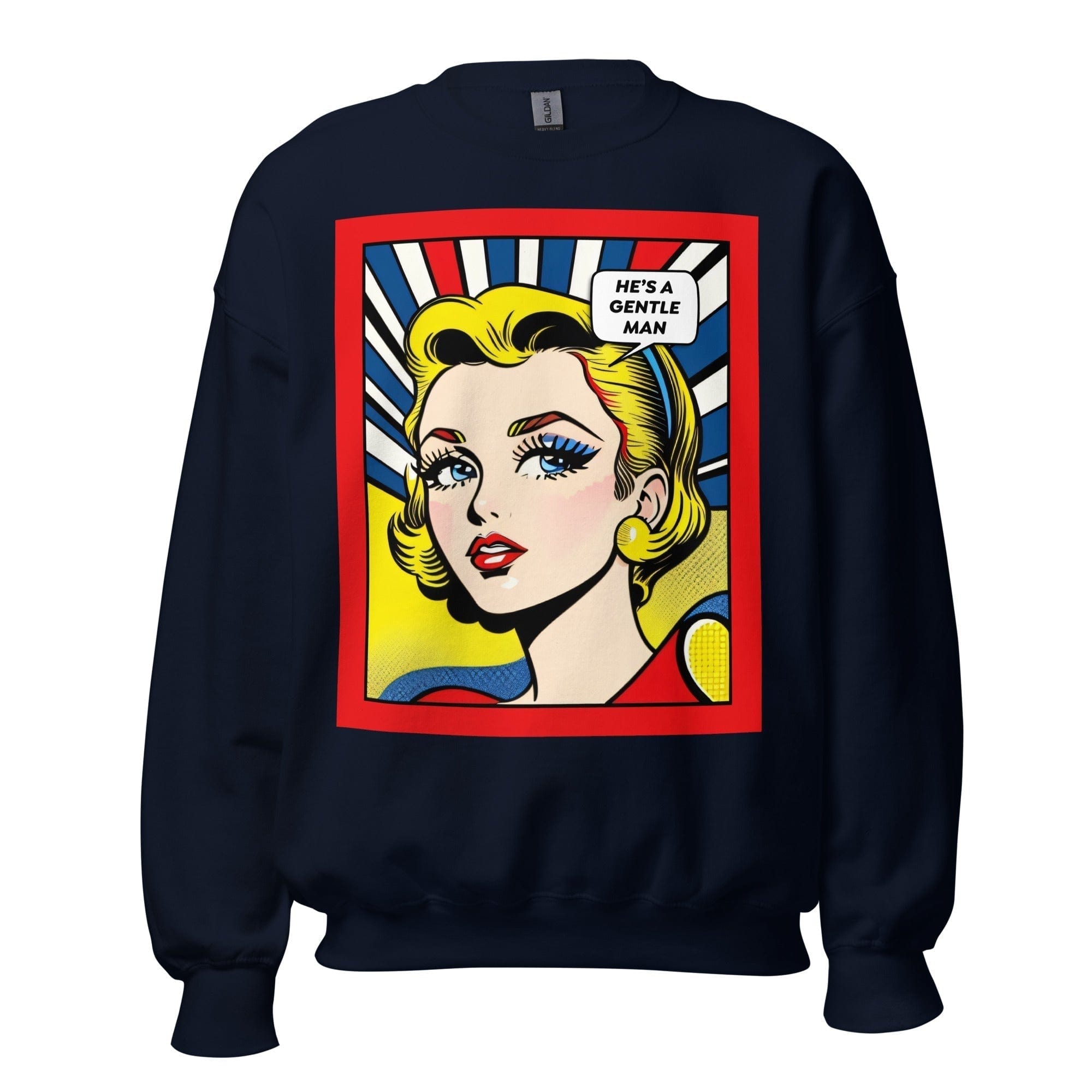 GRAPHIC T-SHIRTS Navy / S Unisex Crew Neck Sweatshirt - Vintage American Comic Series v.29