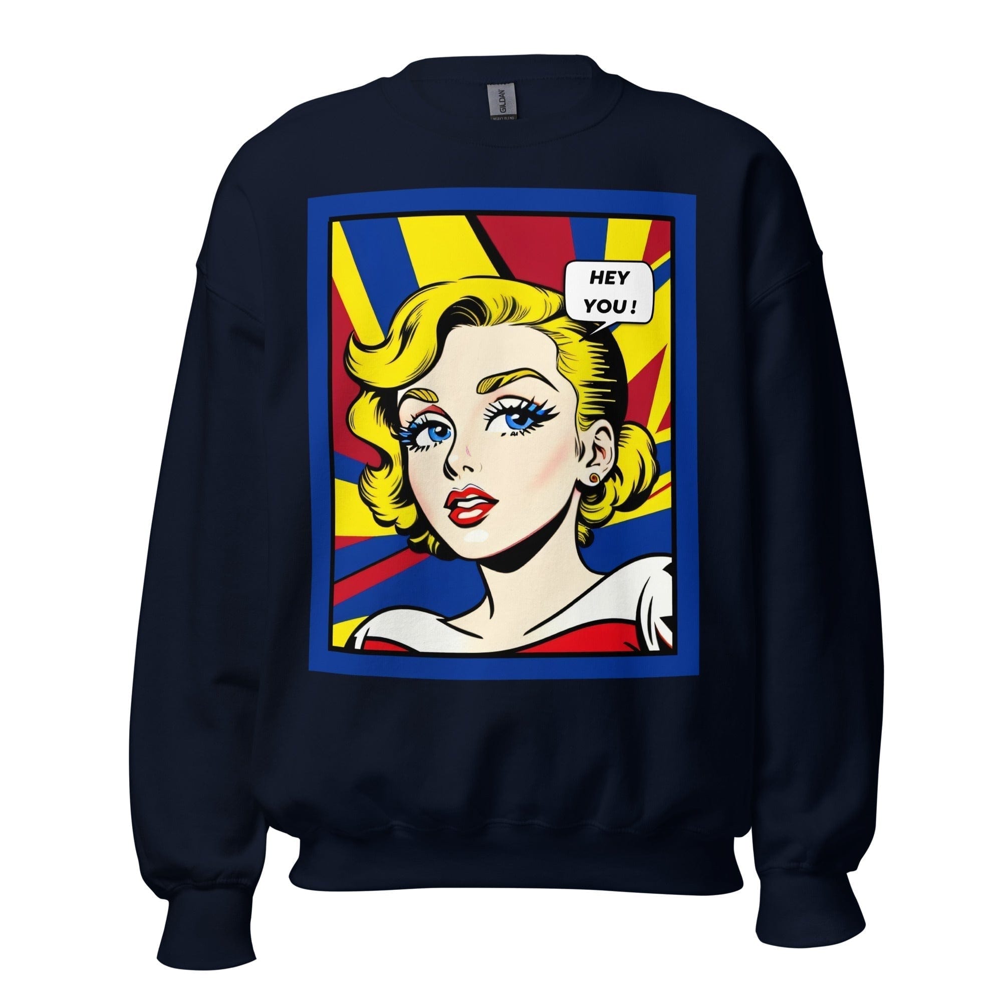 GRAPHIC T-SHIRTS Navy / S Unisex Crew Neck Sweatshirt - Vintage American Comic Series v.4