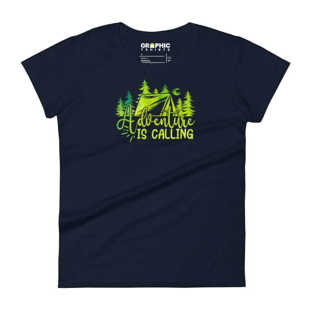 GRAPHIC T-SHIRTS Navy / S Women's Fashion Fit T-Shirt - Adventure Is Calling