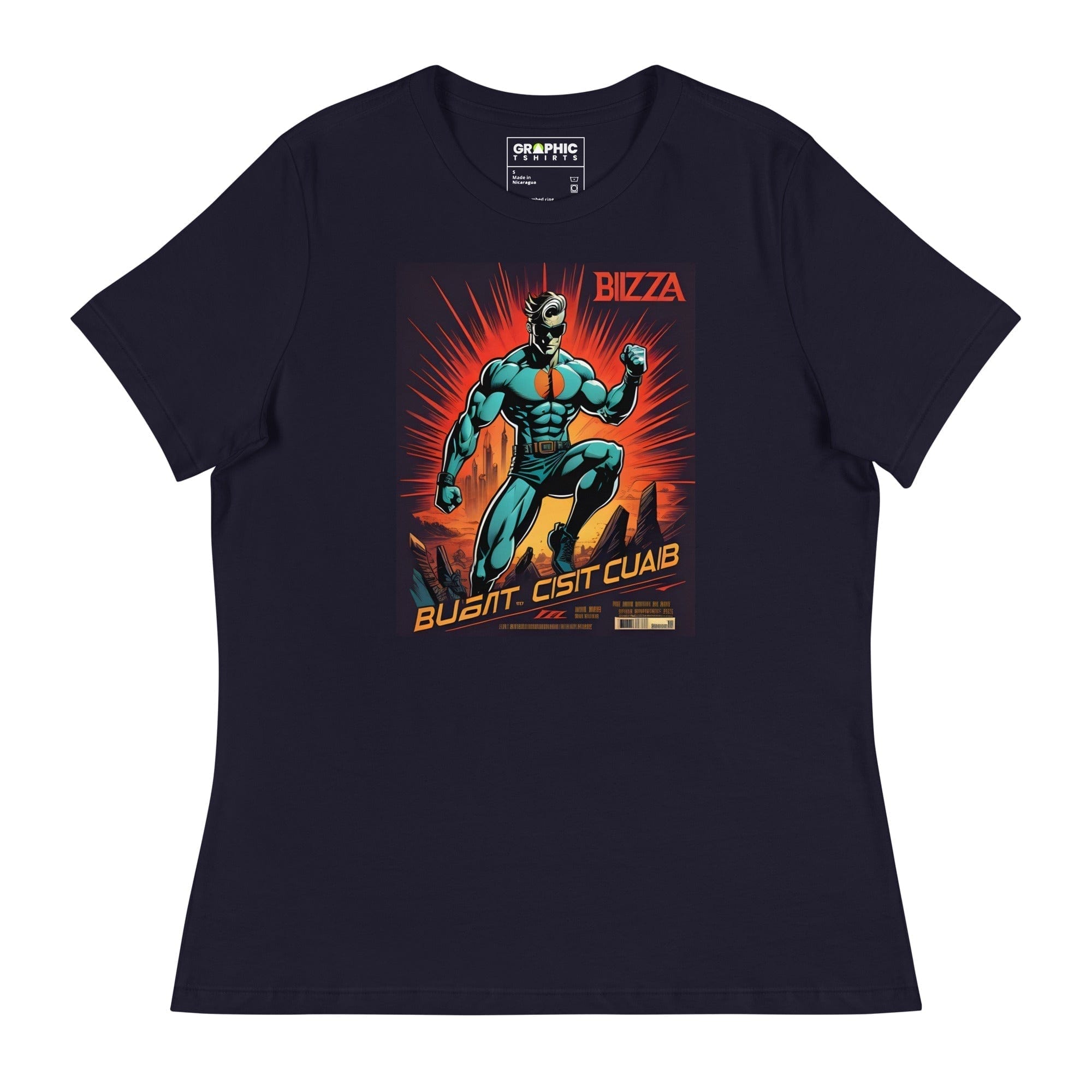 GRAPHIC T-SHIRTS Navy / S Women's Relaxed T-Shirt - Ibiza Night Club Heroes Comic Series v.11