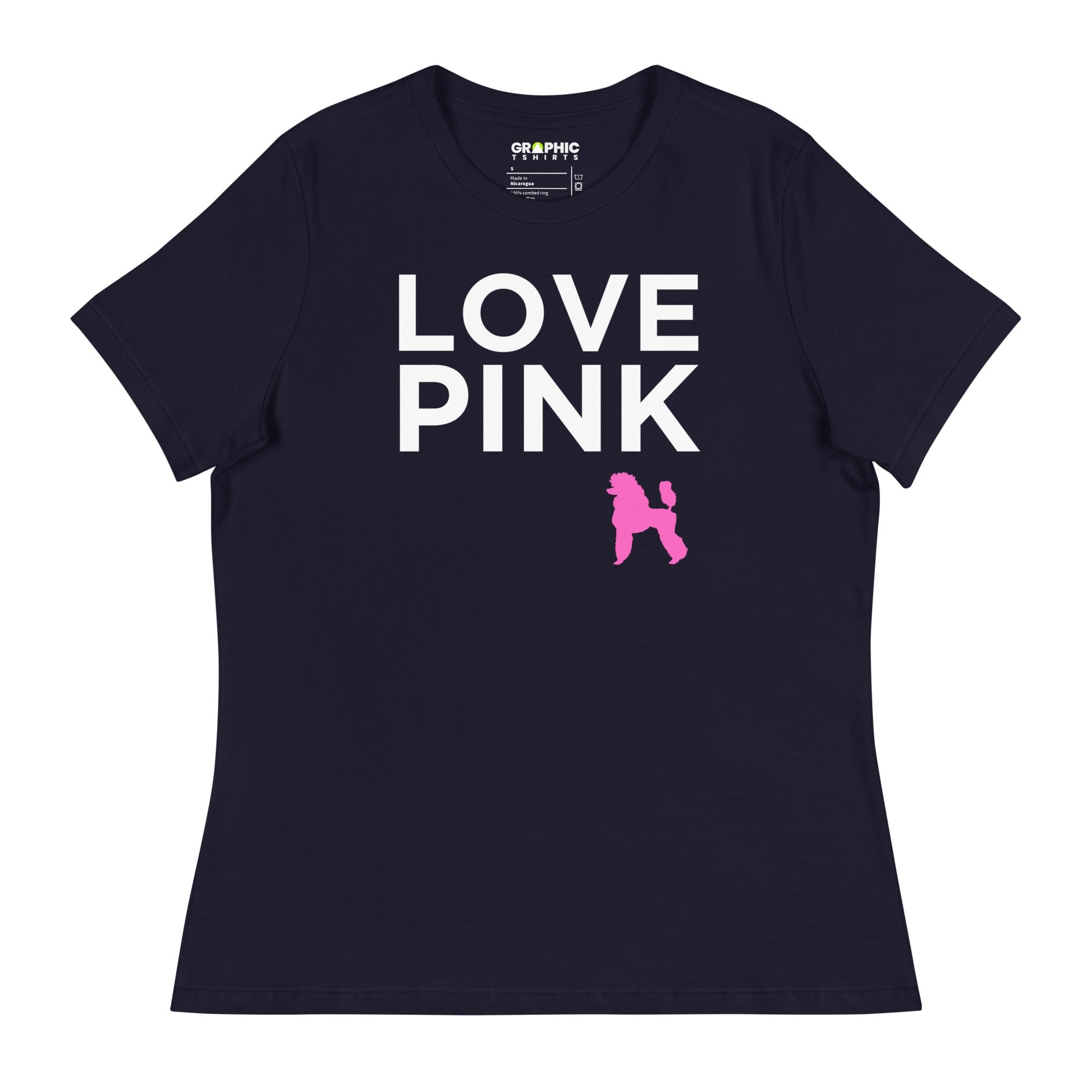 GRAPHIC T-SHIRTS Navy / S Women's Relaxed T-Shirt - Love Pink