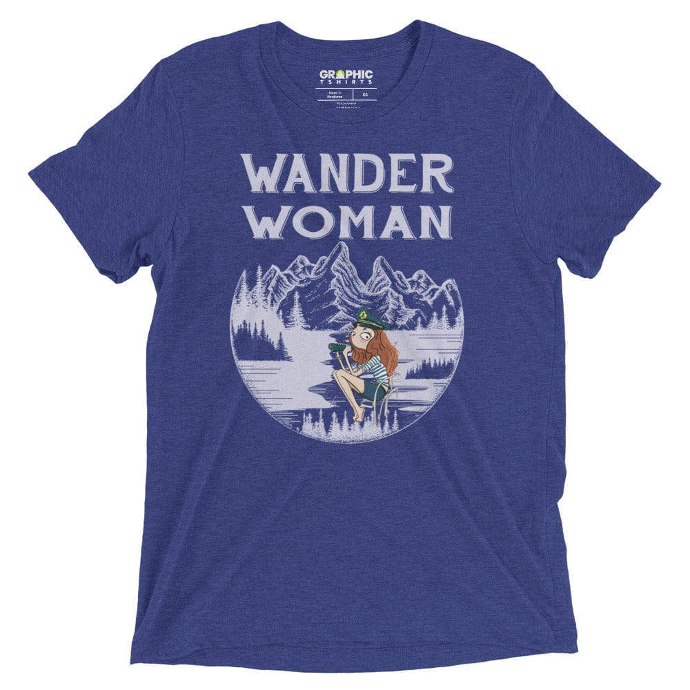 GRAPHIC T-SHIRTS Navy Triblend / XS Women's Tri-Blend T-Shirt - Wander Woman