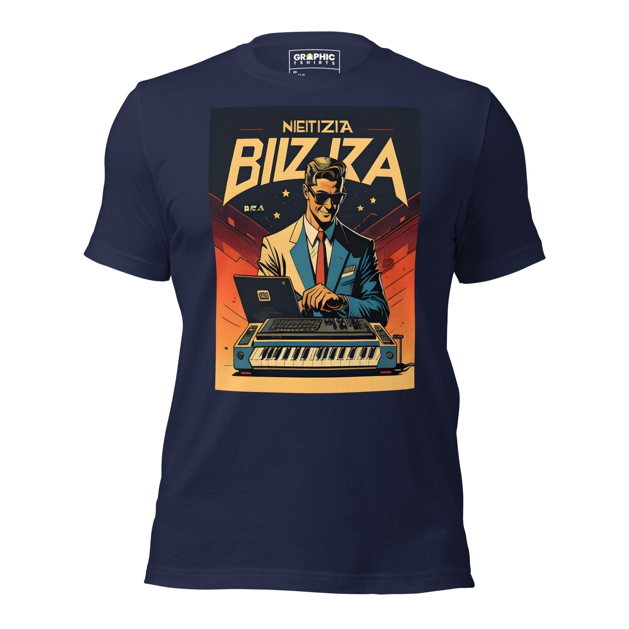 GRAPHIC T-SHIRTS Navy / XS Unisex Crew Neck T-Shirt - Ibiza Night Club Heroes Comic Series v.17