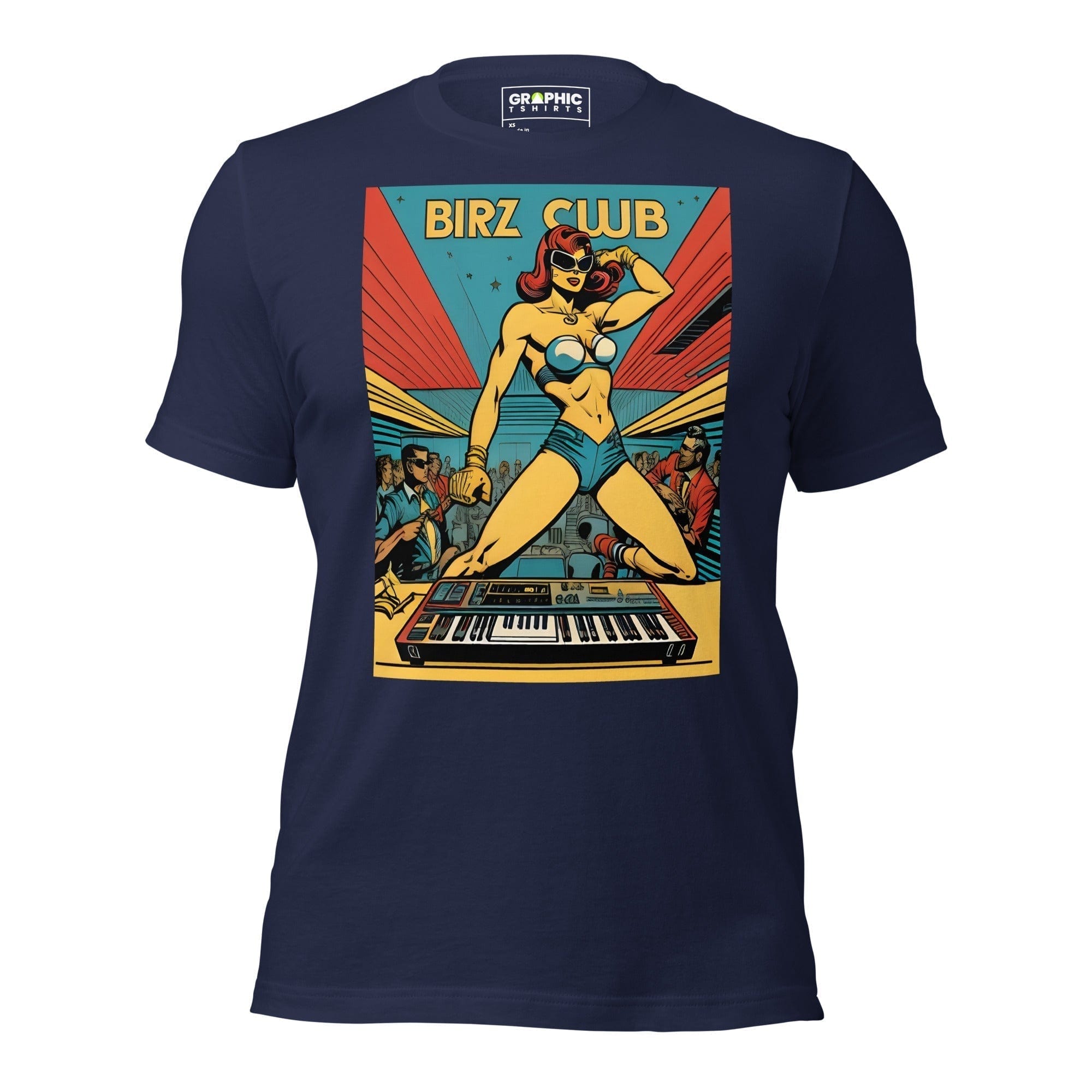 GRAPHIC T-SHIRTS Navy / XS Unisex Crew Neck T-Shirt - Ibiza Night Club Heroes Comic Series v.4