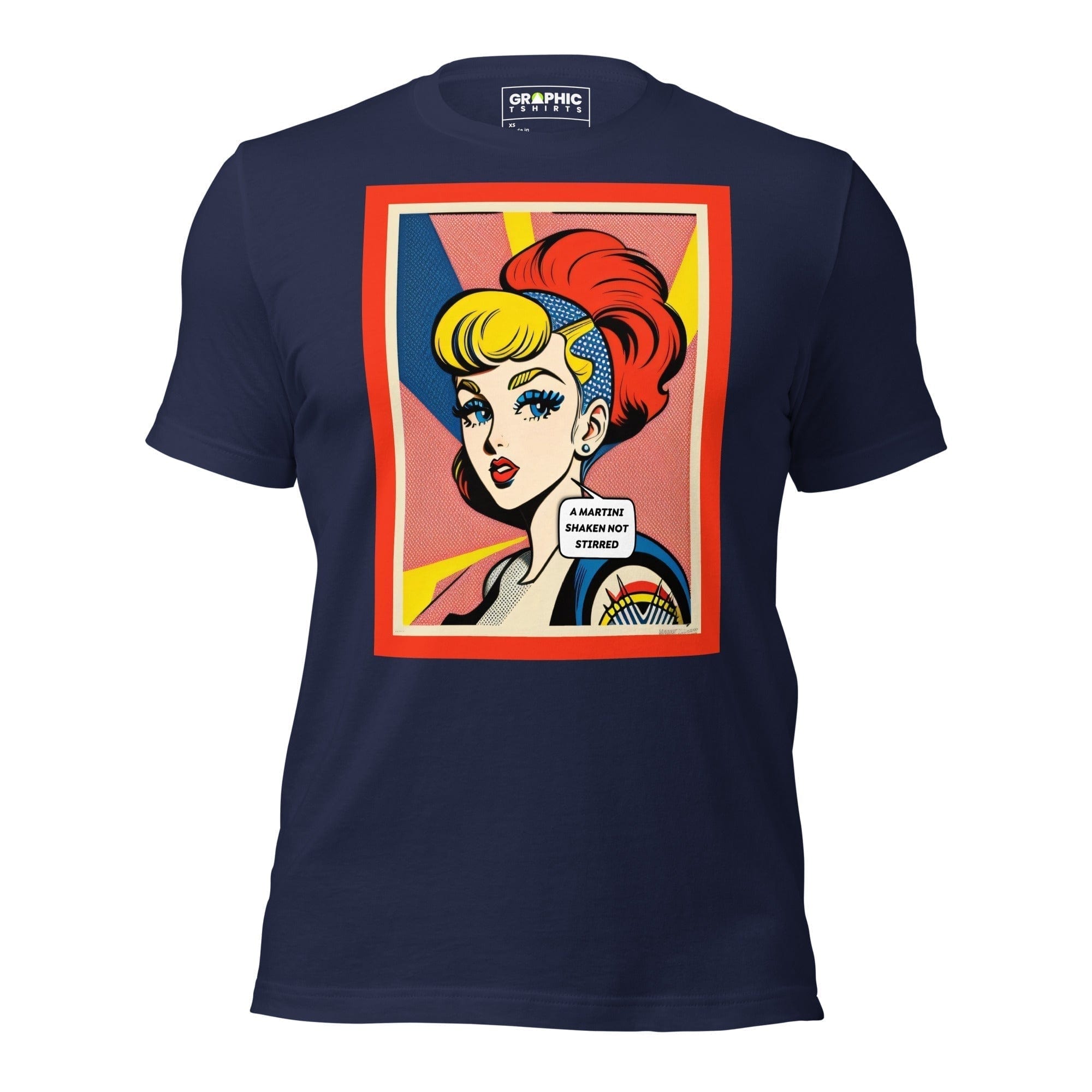 GRAPHIC T-SHIRTS Navy / XS Unisex Crew Neck T-Shirt - Vintage American Comic Series v.42