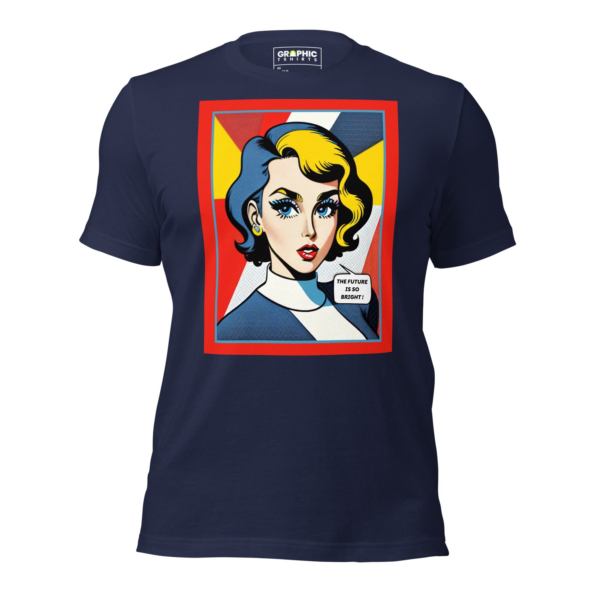 GRAPHIC T-SHIRTS Navy / XS Unisex Crew Neck T-Shirt - Vintage American Comic Series v.45