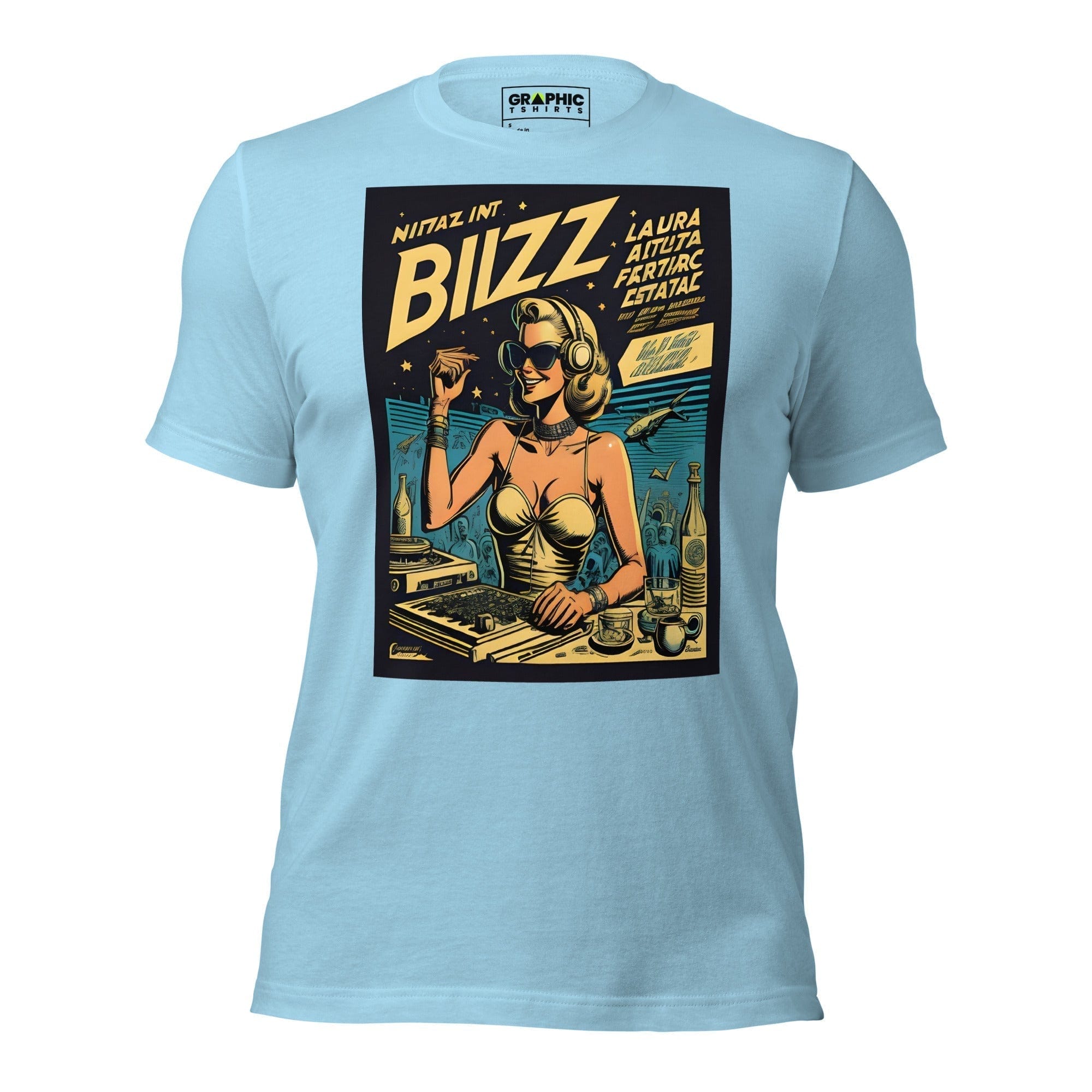 GRAPHIC T-SHIRTS Ocean Blue / S Unisex Crew Neck T-Shirt - Ibiza Night Club Heroes Comic Series v.15