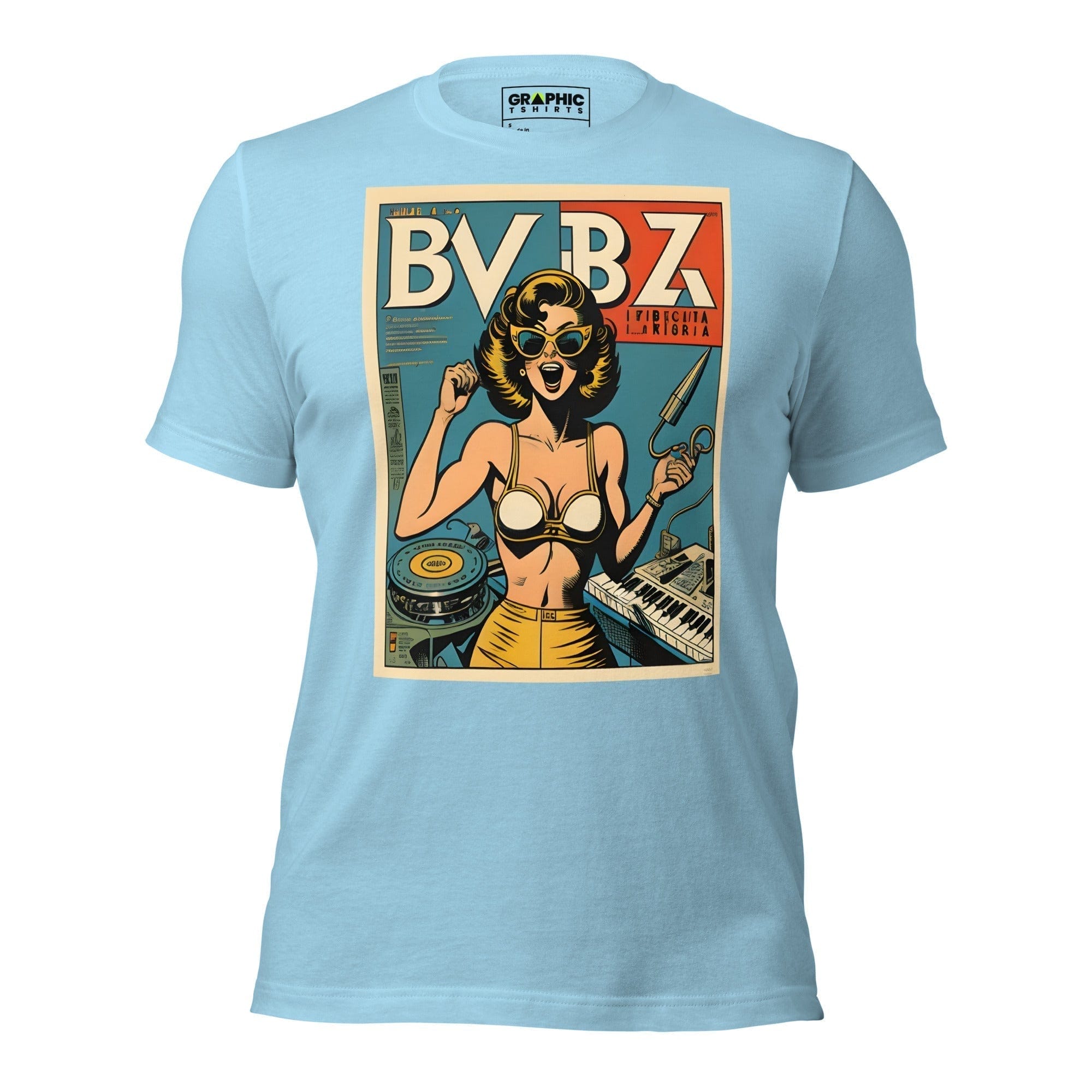 GRAPHIC T-SHIRTS Ocean Blue / S Unisex Crew Neck T-Shirt - Ibiza Night Club Heroes Comic Series v.34