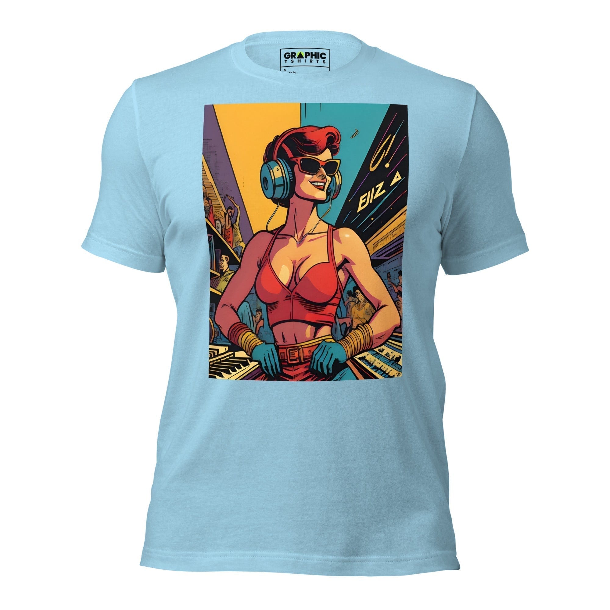 GRAPHIC T-SHIRTS Ocean Blue / S Unisex Crew Neck T-Shirt - Ibiza Night Club Heroes Comic Series v.50