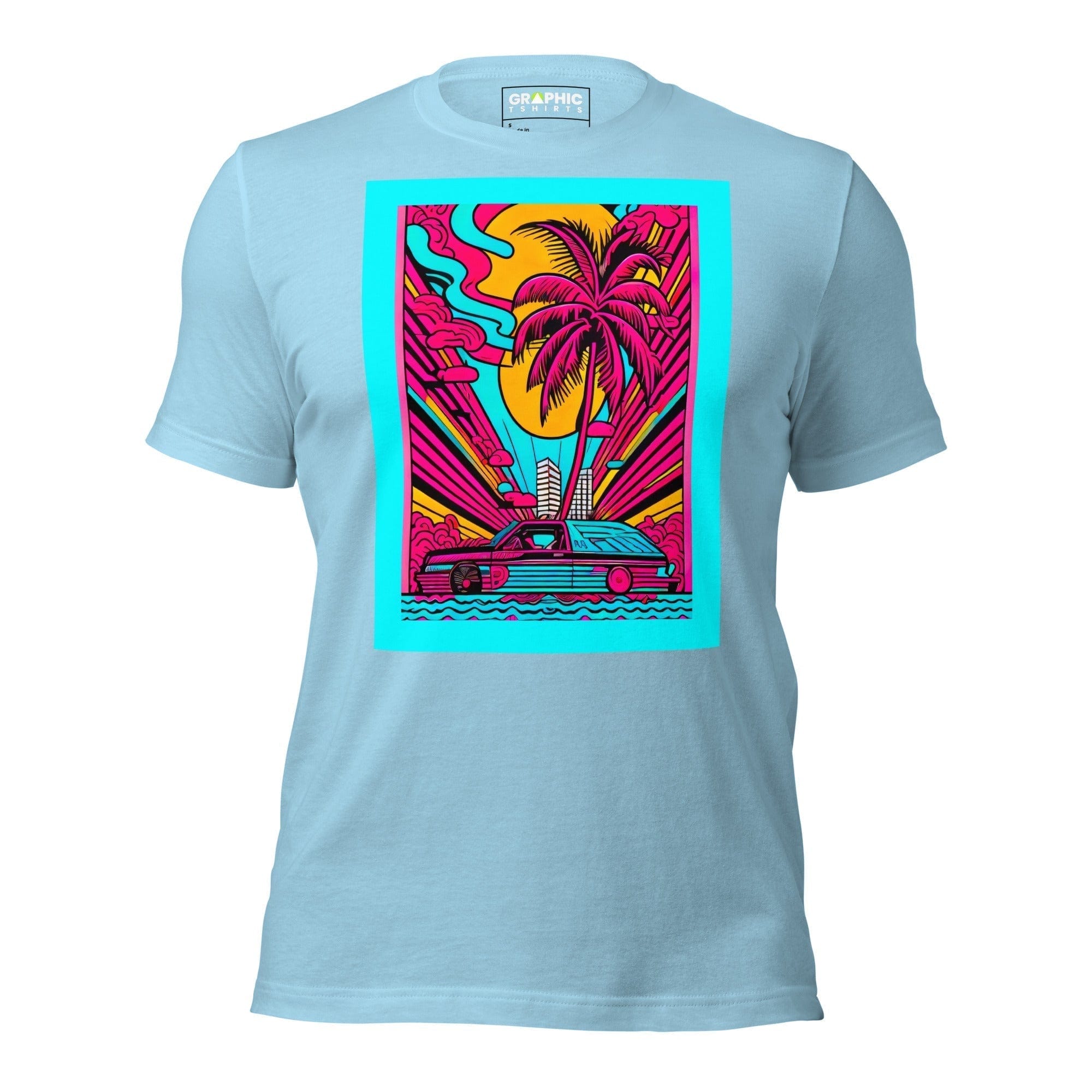 GRAPHIC T-SHIRTS Ocean Blue / S Unisex Crew Neck T-Shirt - Miami Heatwave Series v.15