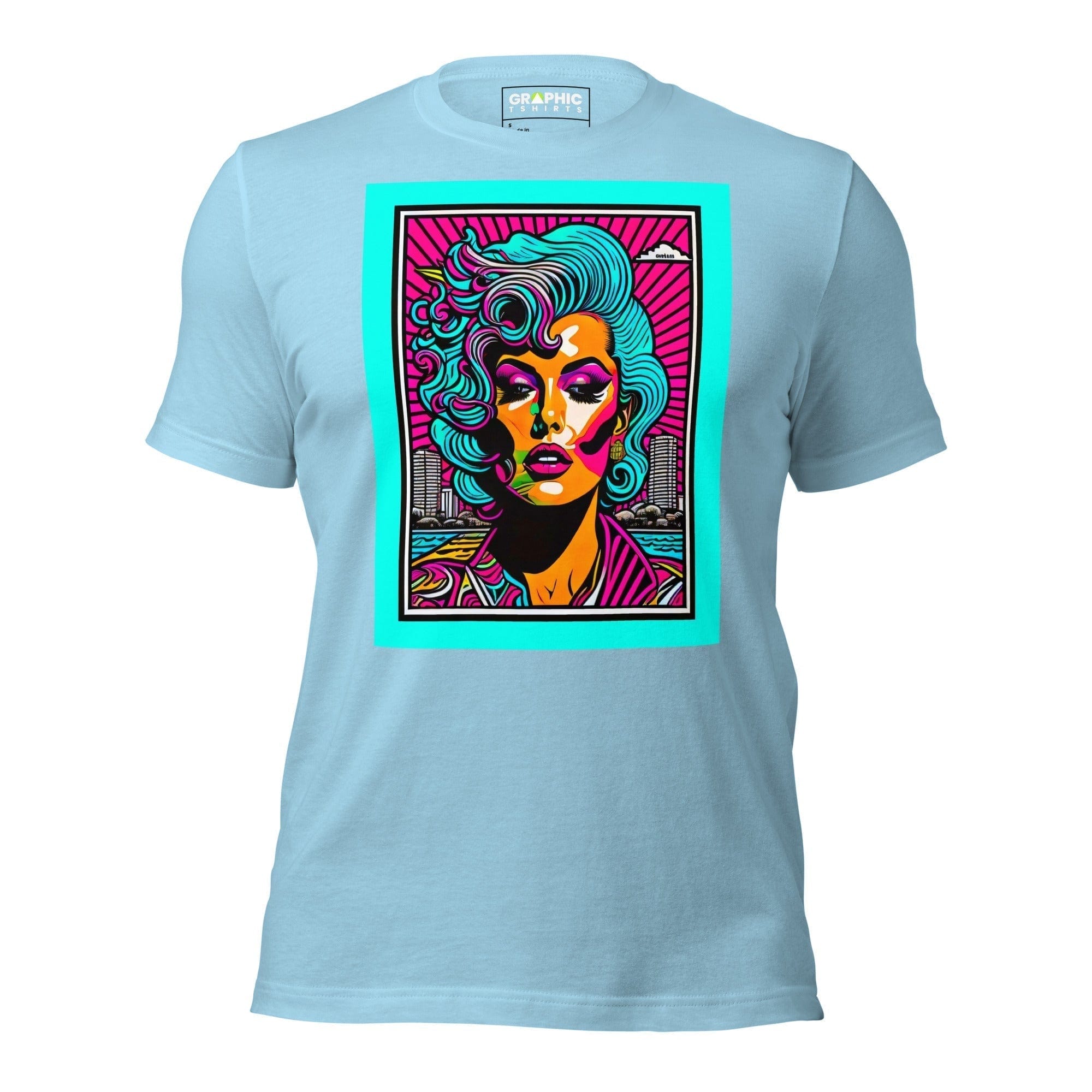 GRAPHIC T-SHIRTS Ocean Blue / S Unisex Crew Neck T-Shirt - Miami Heatwave Series v.23