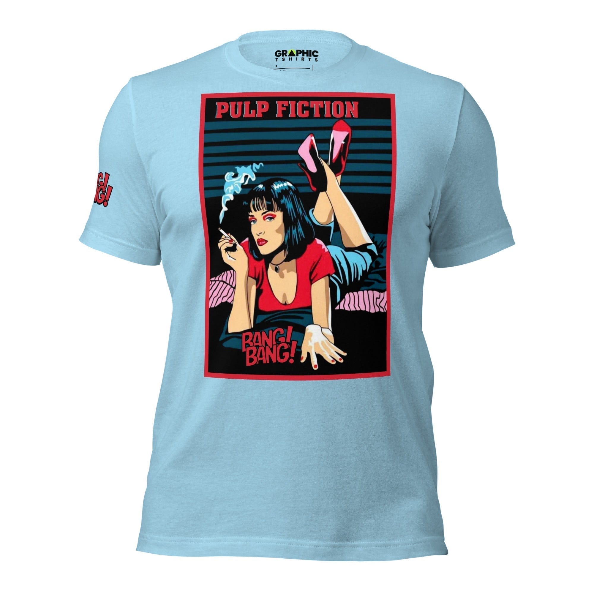 GRAPHIC T-SHIRTS Ocean Blue / S Unisex Crew Neck T-Shirt - Pulp Fiction Bang! Bang! 💥