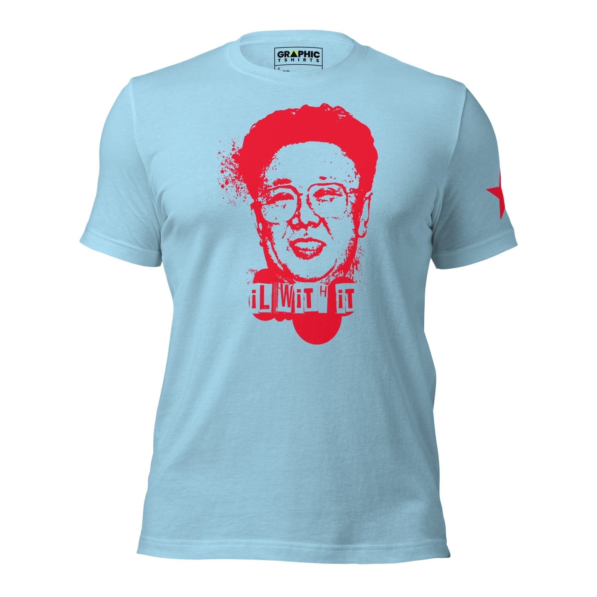 GRAPHIC T-SHIRTS Ocean Blue / S Unisex Staple T-Shirt - Il With It Kim Jong Un North Korea