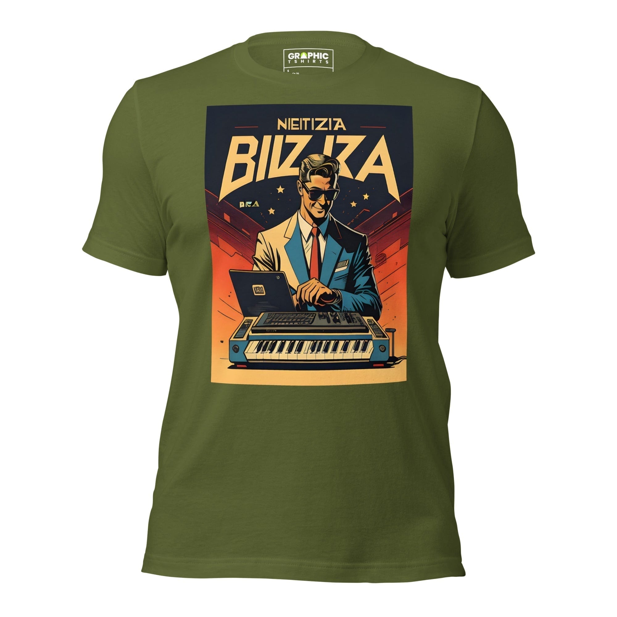 GRAPHIC T-SHIRTS Olive / S Unisex Crew Neck T-Shirt - Ibiza Night Club Heroes Comic Series v.17