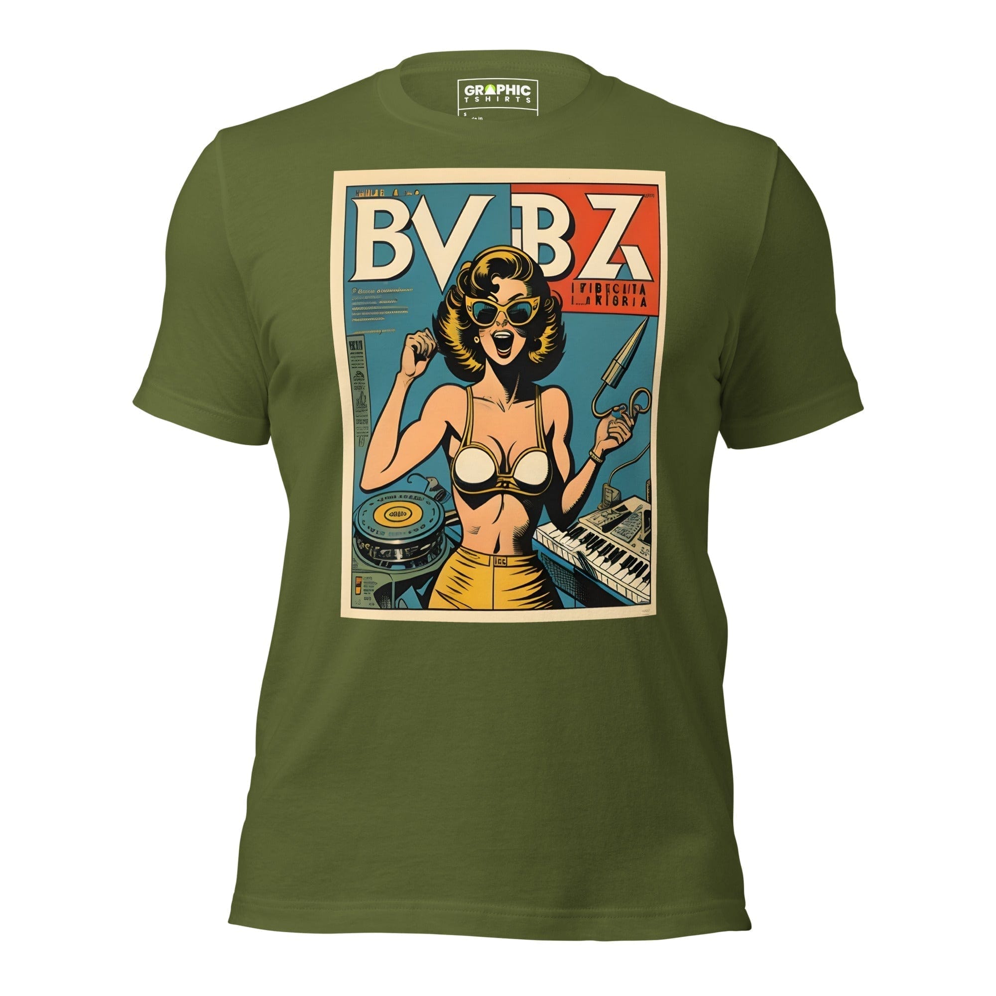 GRAPHIC T-SHIRTS Olive / S Unisex Crew Neck T-Shirt - Ibiza Night Club Heroes Comic Series v.34