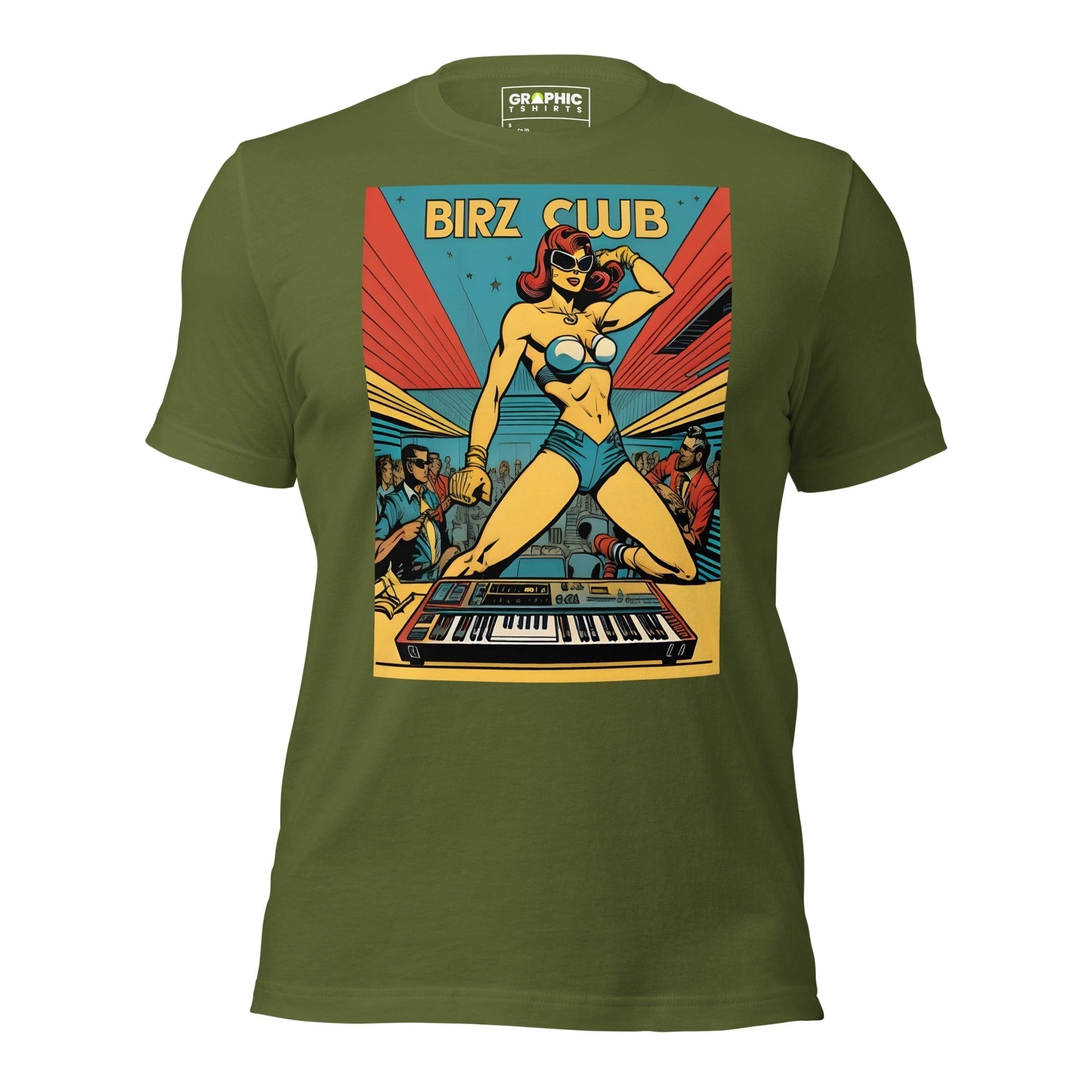 GRAPHIC T-SHIRTS Olive / S Unisex Crew Neck T-Shirt - Ibiza Night Club Heroes Comic Series v.4