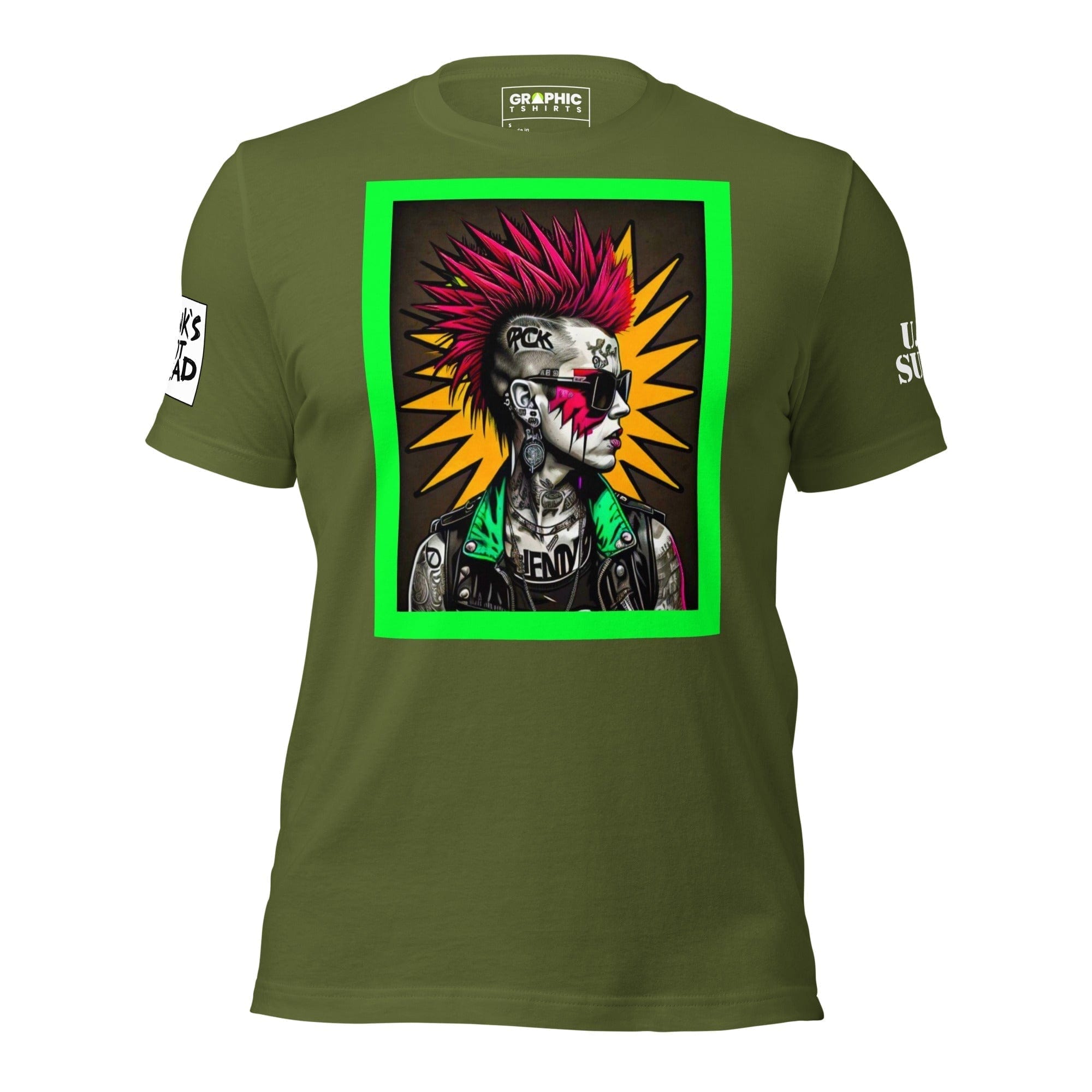 GRAPHIC T-SHIRTS Olive / S Unisex Crew Neck T-Shirt - Punk Rock Series Sector 12