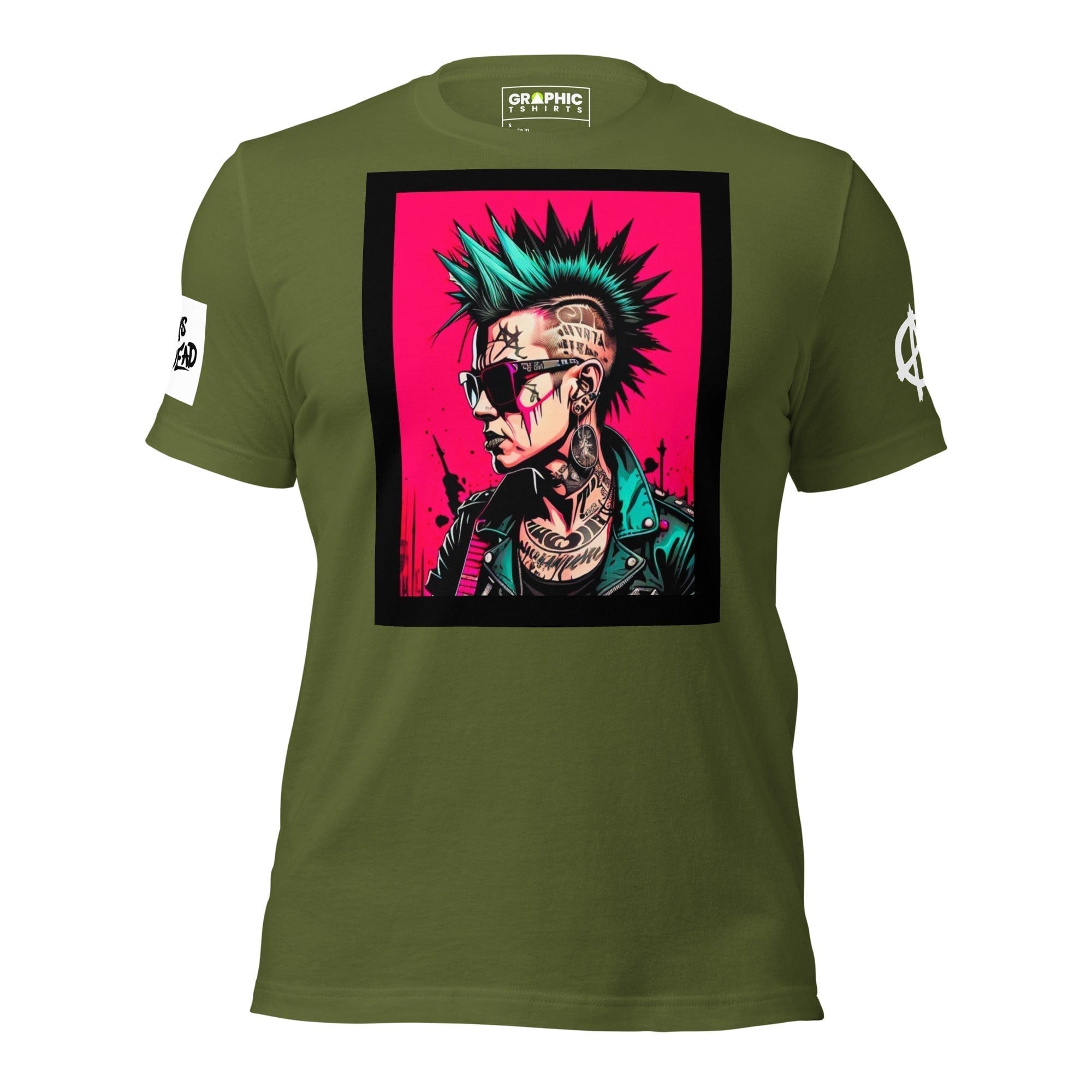 GRAPHIC T-SHIRTS Olive / S Unisex Crew Neck T-Shirt - Punk Rock Series Sector 15