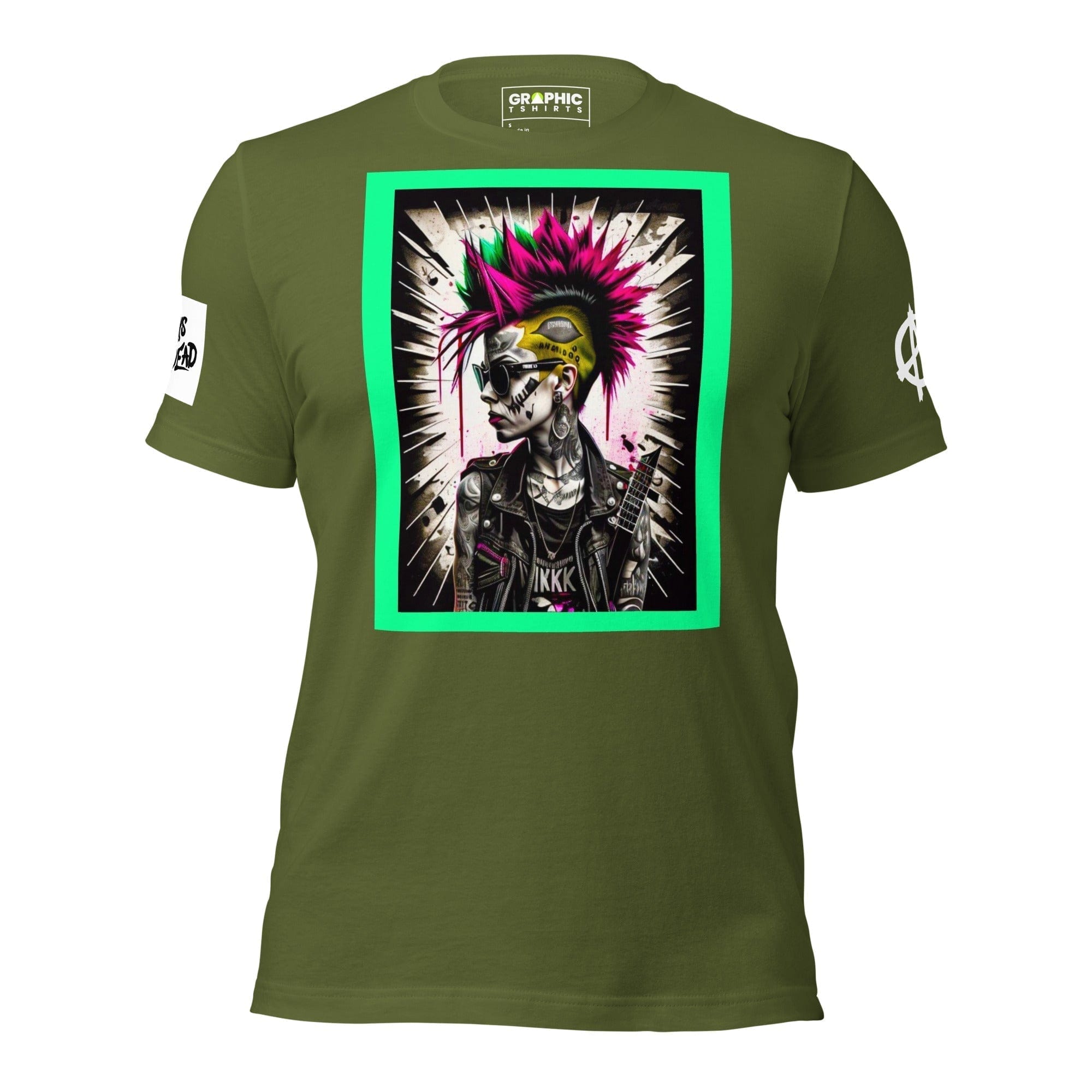 GRAPHIC T-SHIRTS Olive / S Unisex Crew Neck T-Shirt - Punk Rock Series Sector 16