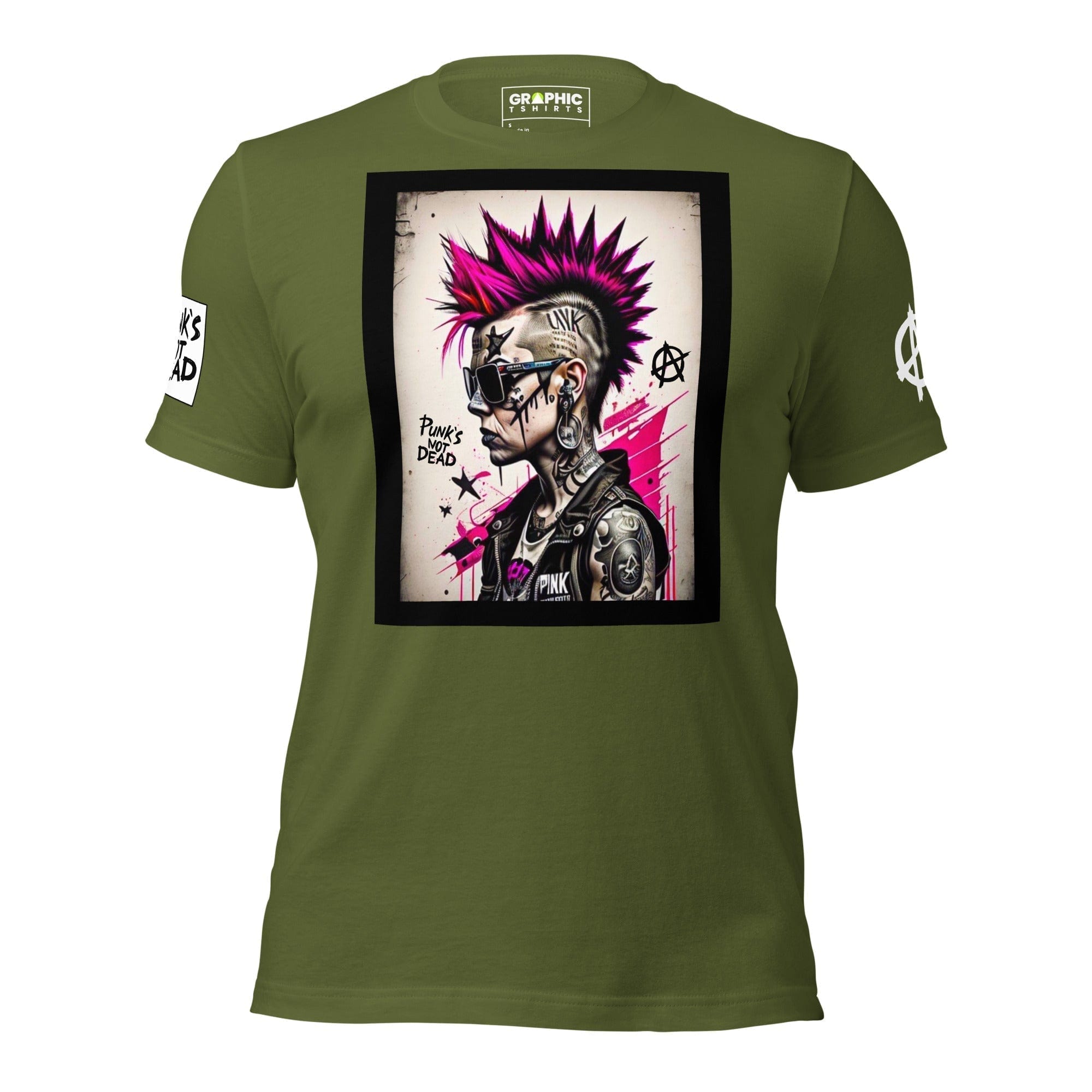 GRAPHIC T-SHIRTS Olive / S Unisex Crew Neck T-Shirt - Punk Rock Series Sector 23