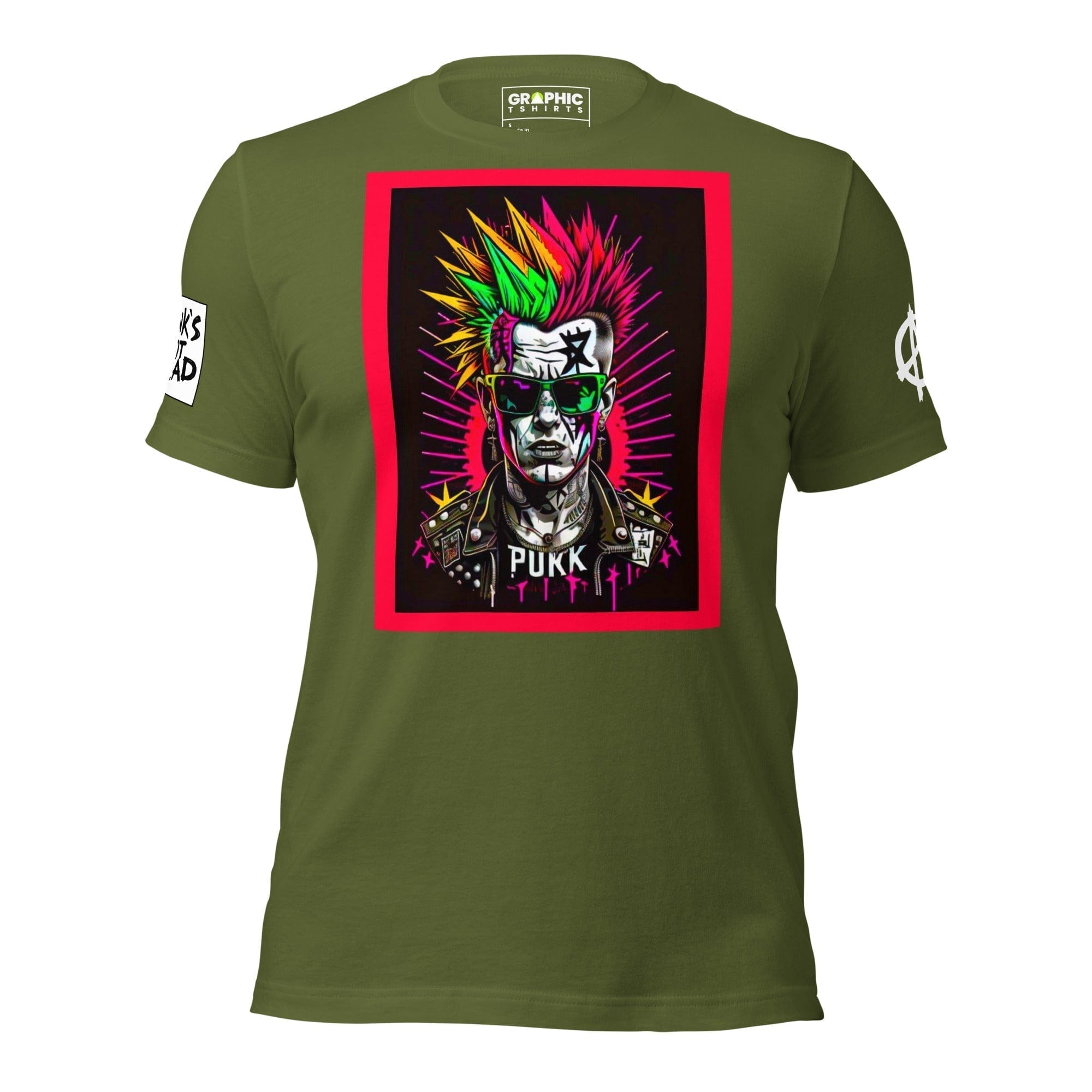 GRAPHIC T-SHIRTS Olive / S Unisex Crew Neck T-Shirt - Punk Rock Series Sector 7