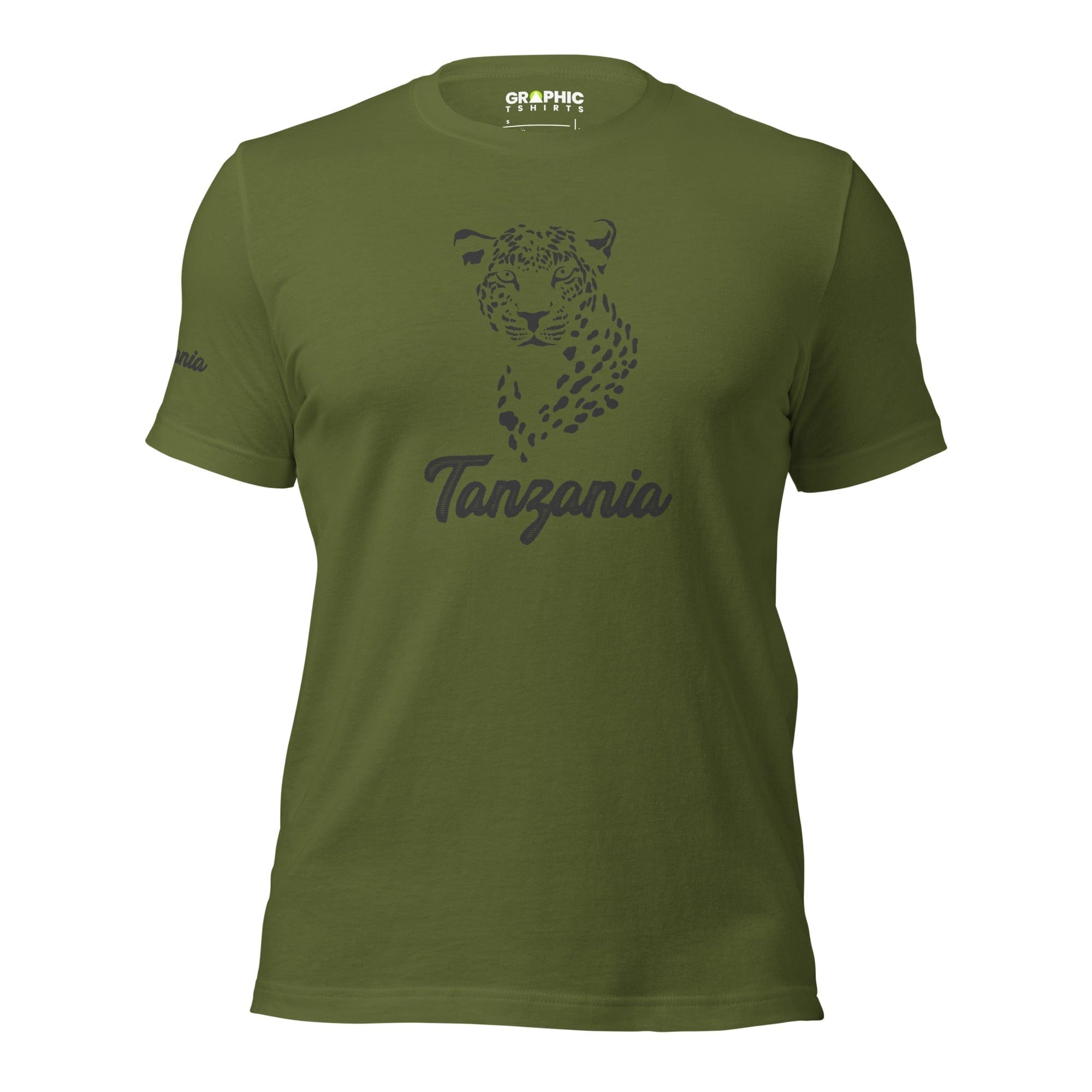 GRAPHIC T-SHIRTS Olive / S Unisex Crew Neck T-Shirt - Tanzania