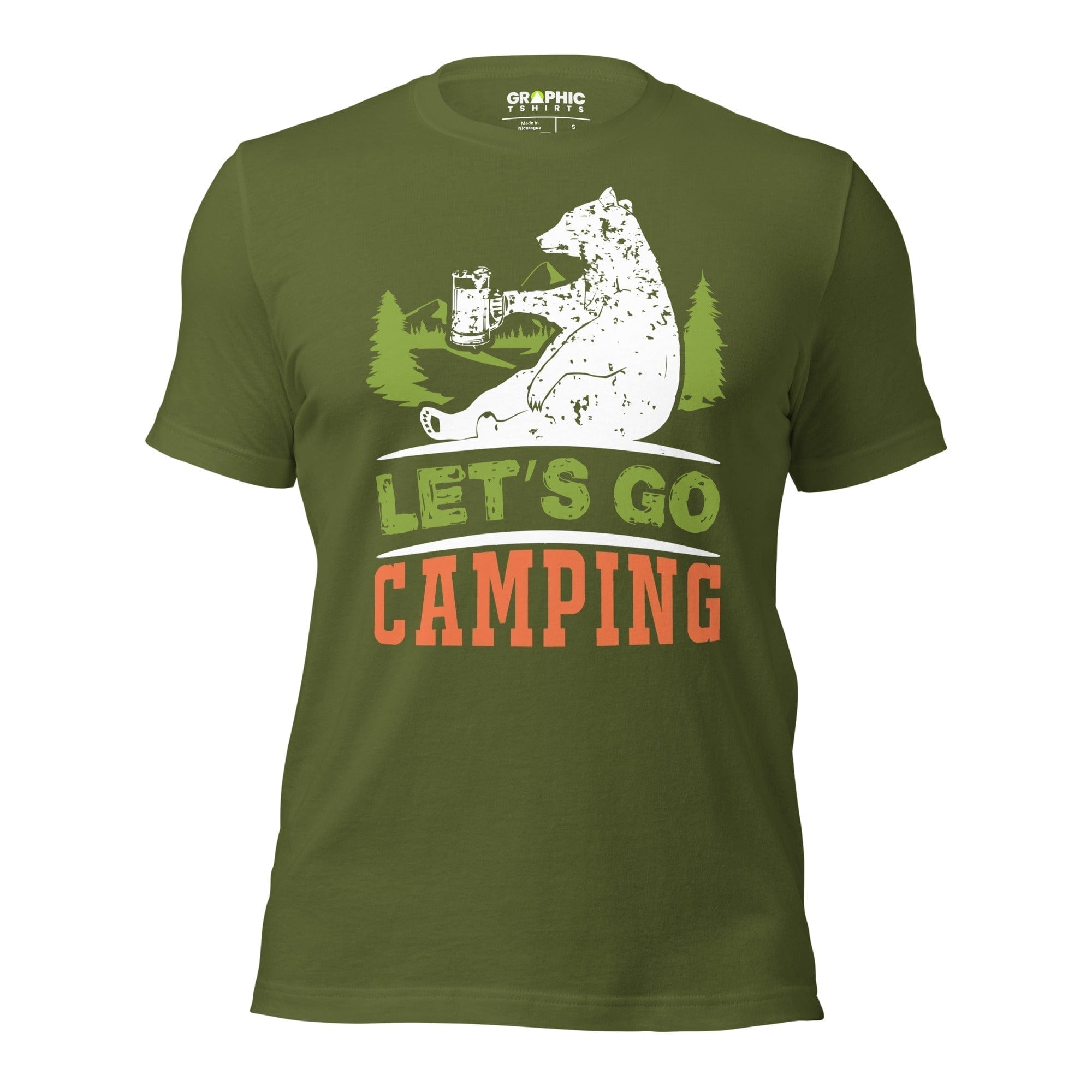 GRAPHIC T-SHIRTS Olive / S Unisex Staple T-Shirt - Let's Go Camping