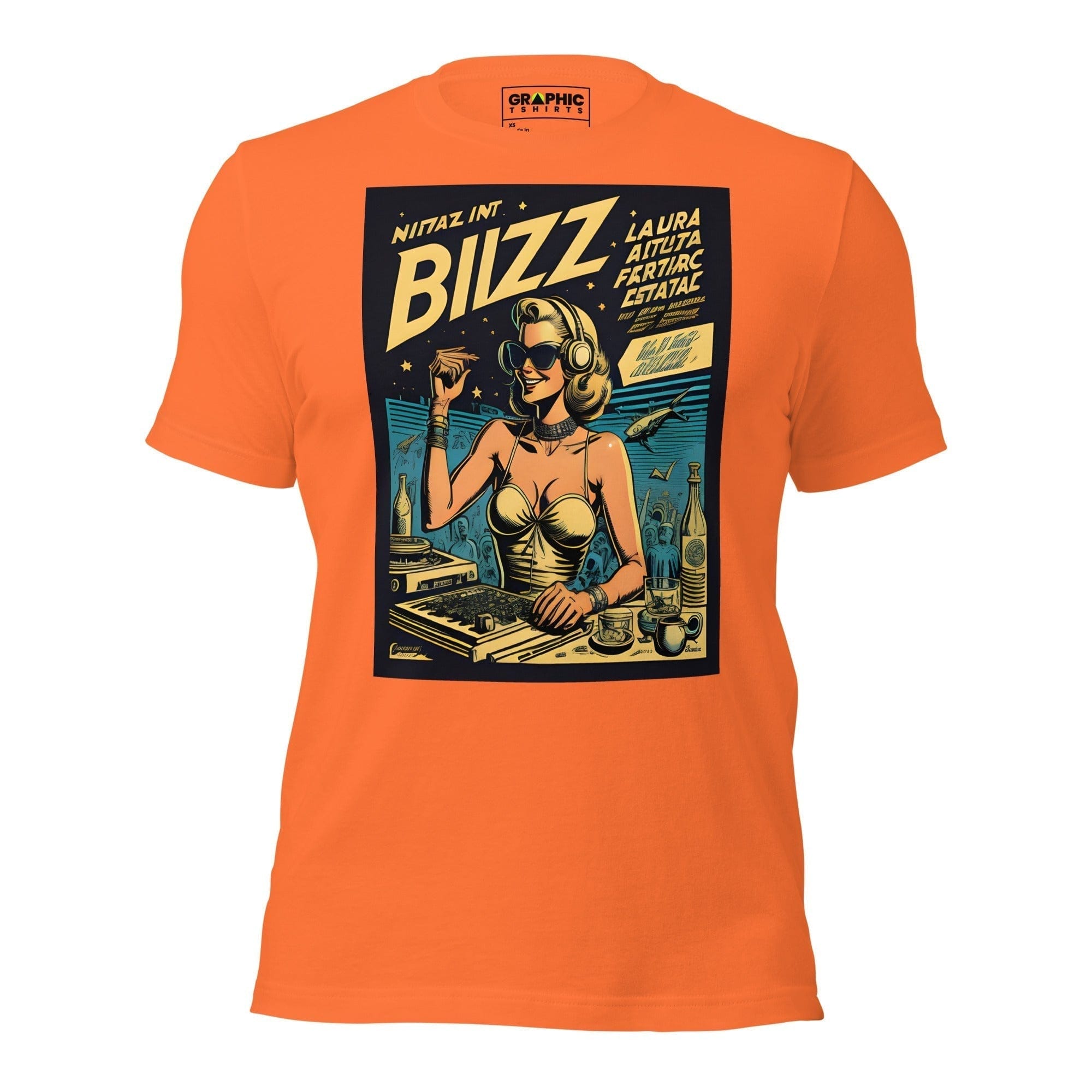 GRAPHIC T-SHIRTS Orange / XS Unisex Crew Neck T-Shirt - Ibiza Night Club Heroes Comic Series v.15