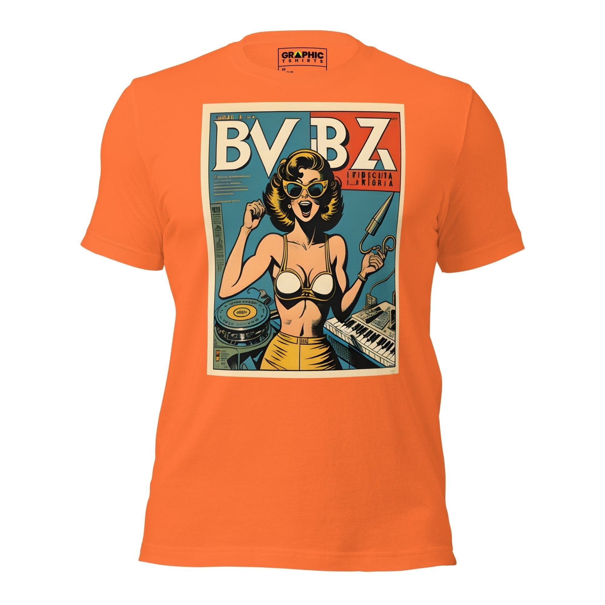 GRAPHIC T-SHIRTS Orange / XS Unisex Crew Neck T-Shirt - Ibiza Night Club Heroes Comic Series v.34