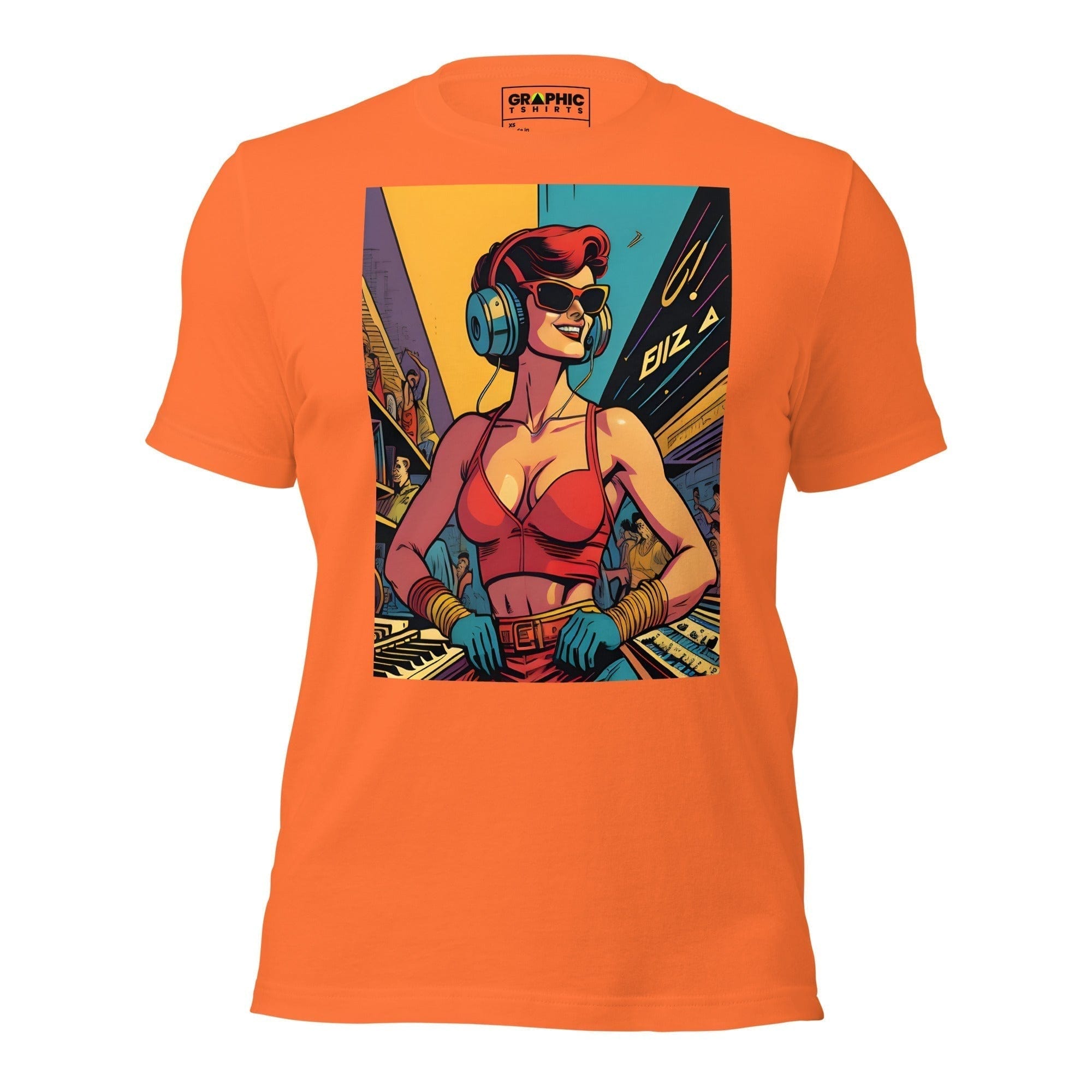 GRAPHIC T-SHIRTS Orange / XS Unisex Crew Neck T-Shirt - Ibiza Night Club Heroes Comic Series v.50