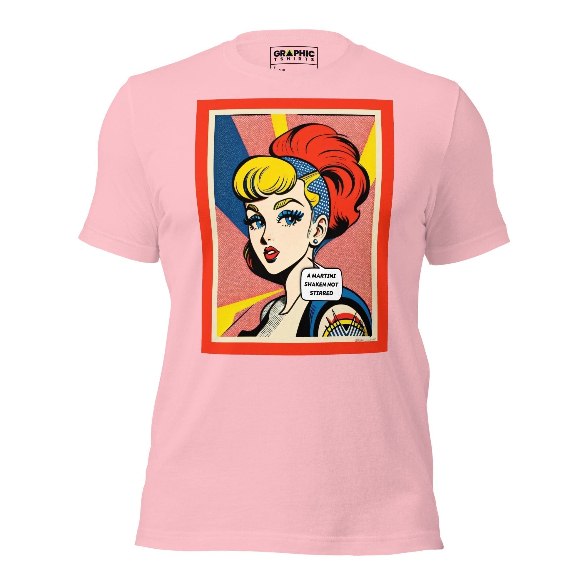 GRAPHIC T-SHIRTS Pink / S Unisex Crew Neck T-Shirt - Vintage American Comic Series v.42