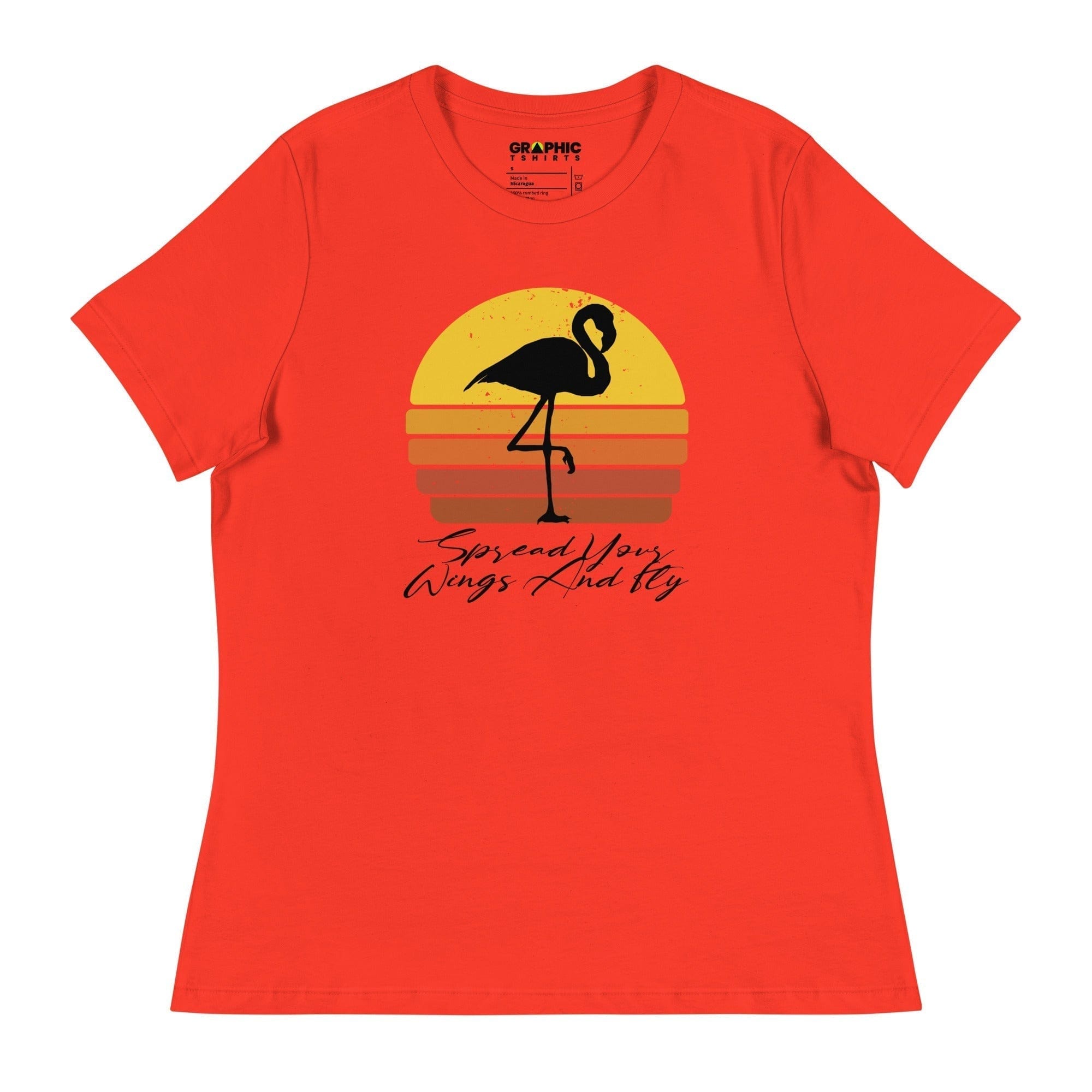 GRAPHIC T-SHIRTS Poppy / S Women's Relaxed T-Shirt - Spread Your Wings And Fly