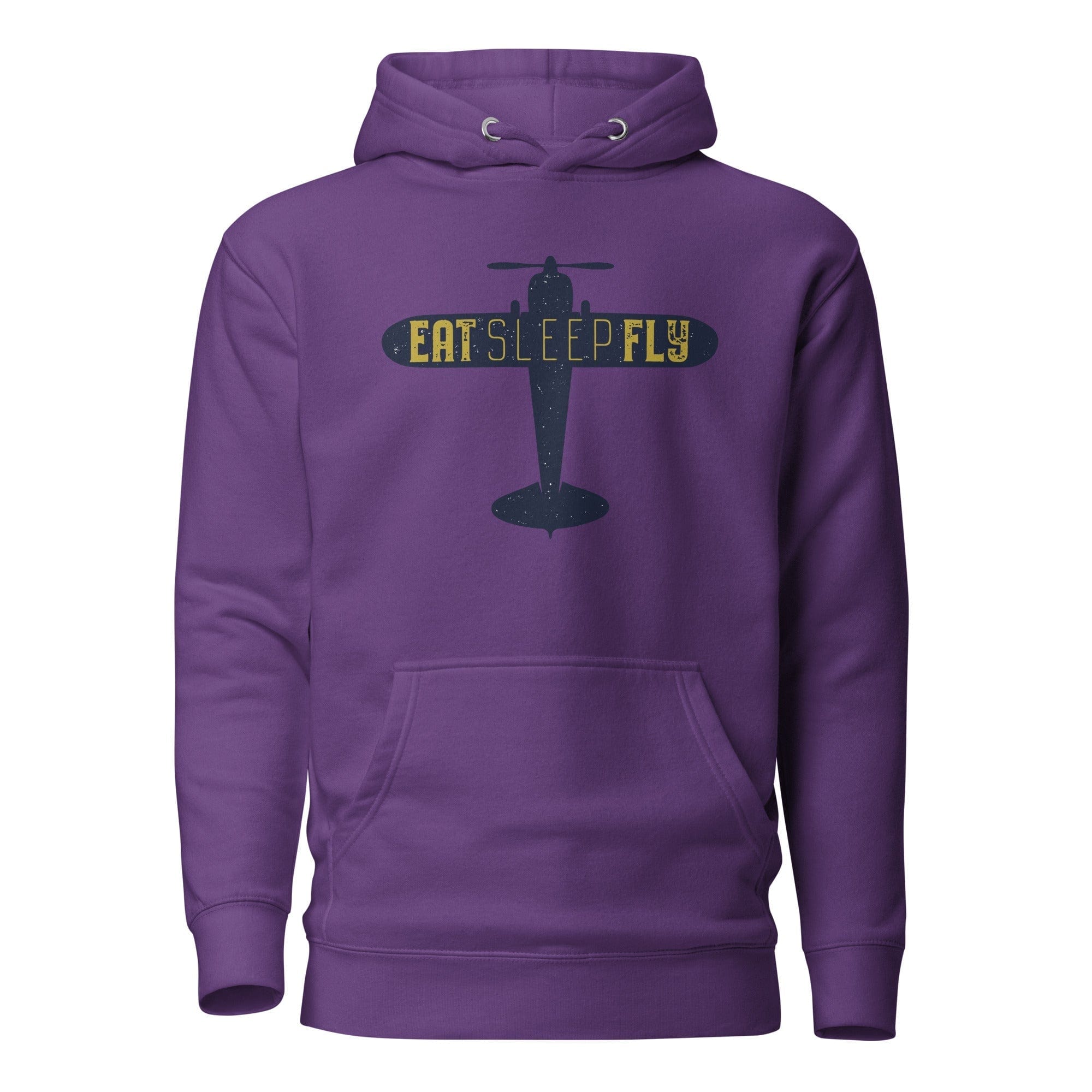 GRAPHIC T-SHIRTS Purple / S Unisex Premium Hoodie - Cotton Heritage - Eat Sleep Fly