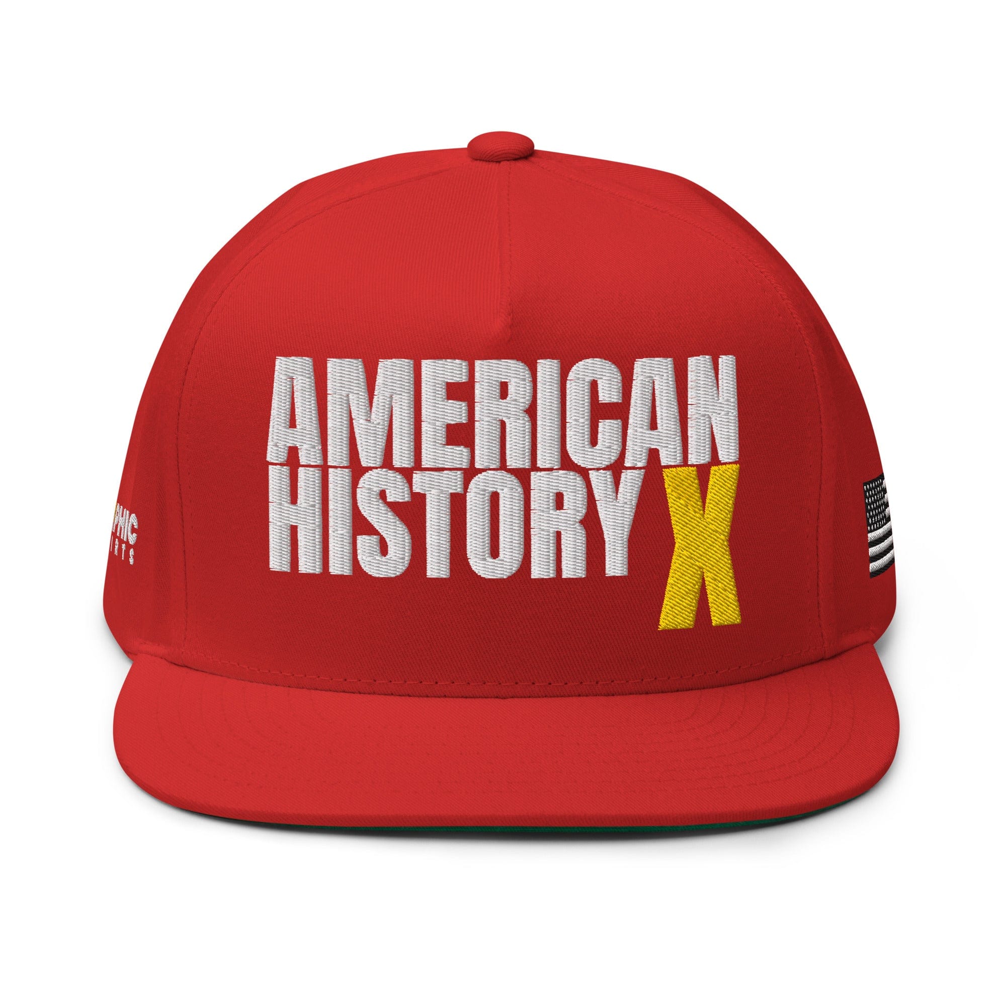 GRAPHIC T-SHIRTS Red Flat Bill Cap - AMERICAN HISTORY X