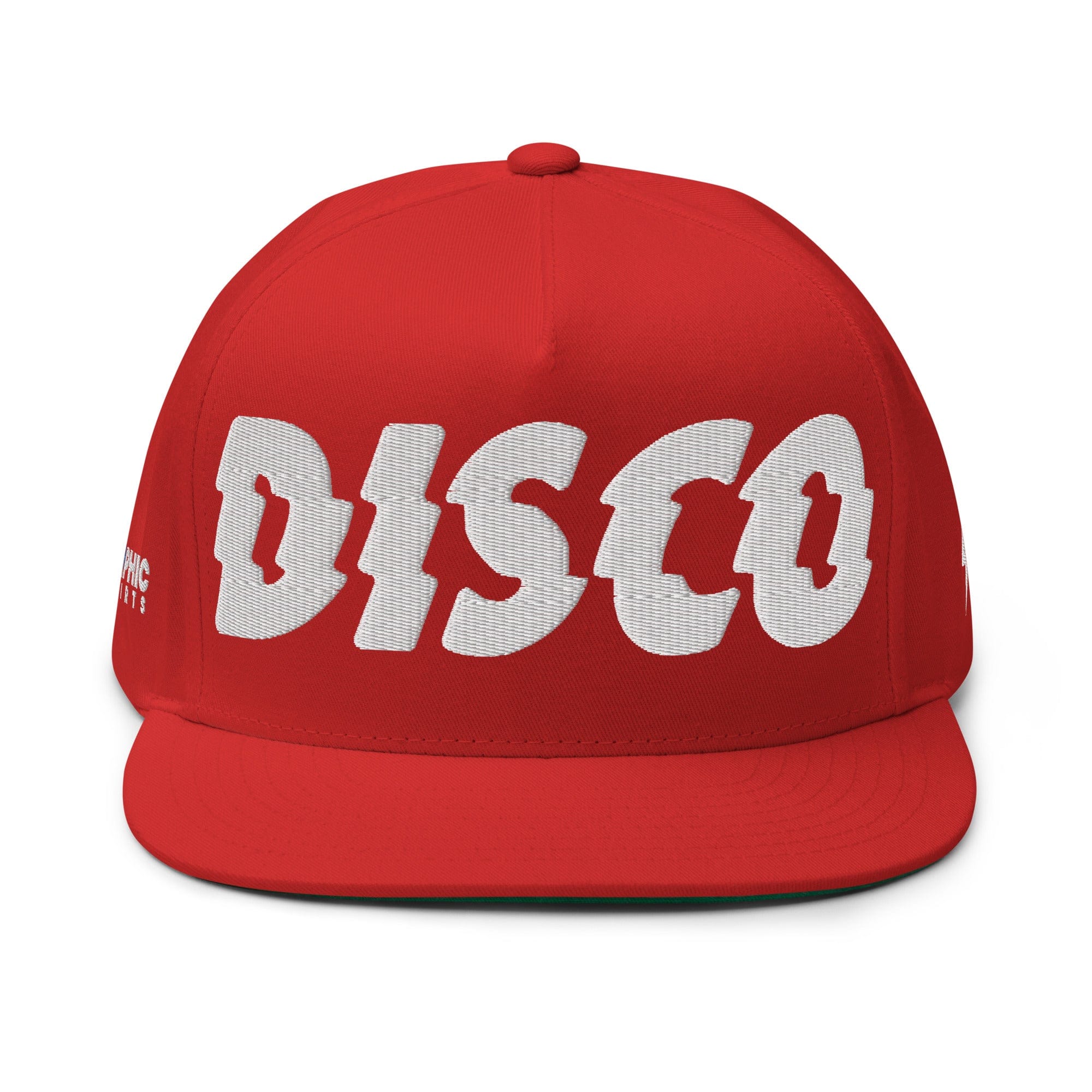 GRAPHIC T-SHIRTS Red Flat Bill Cap - DISCO