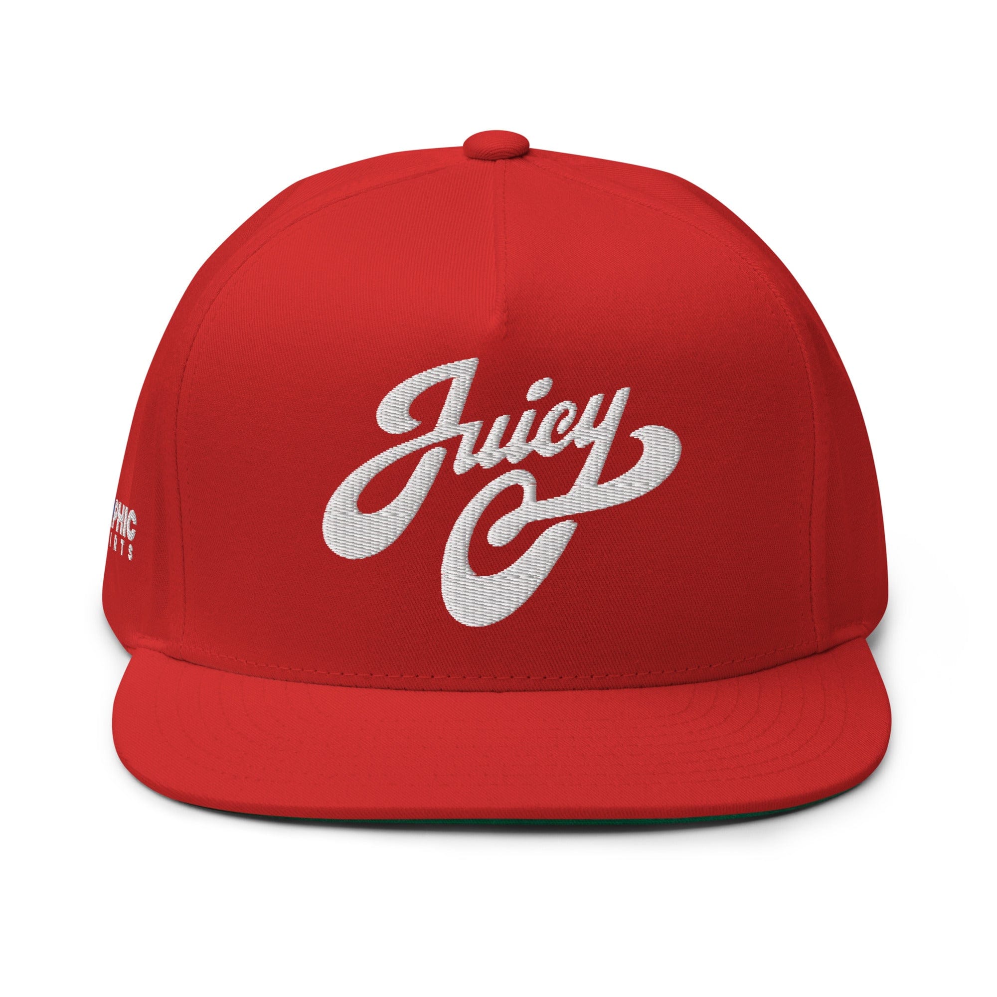 GRAPHIC T-SHIRTS Red Flat Bill Cap - Juicy