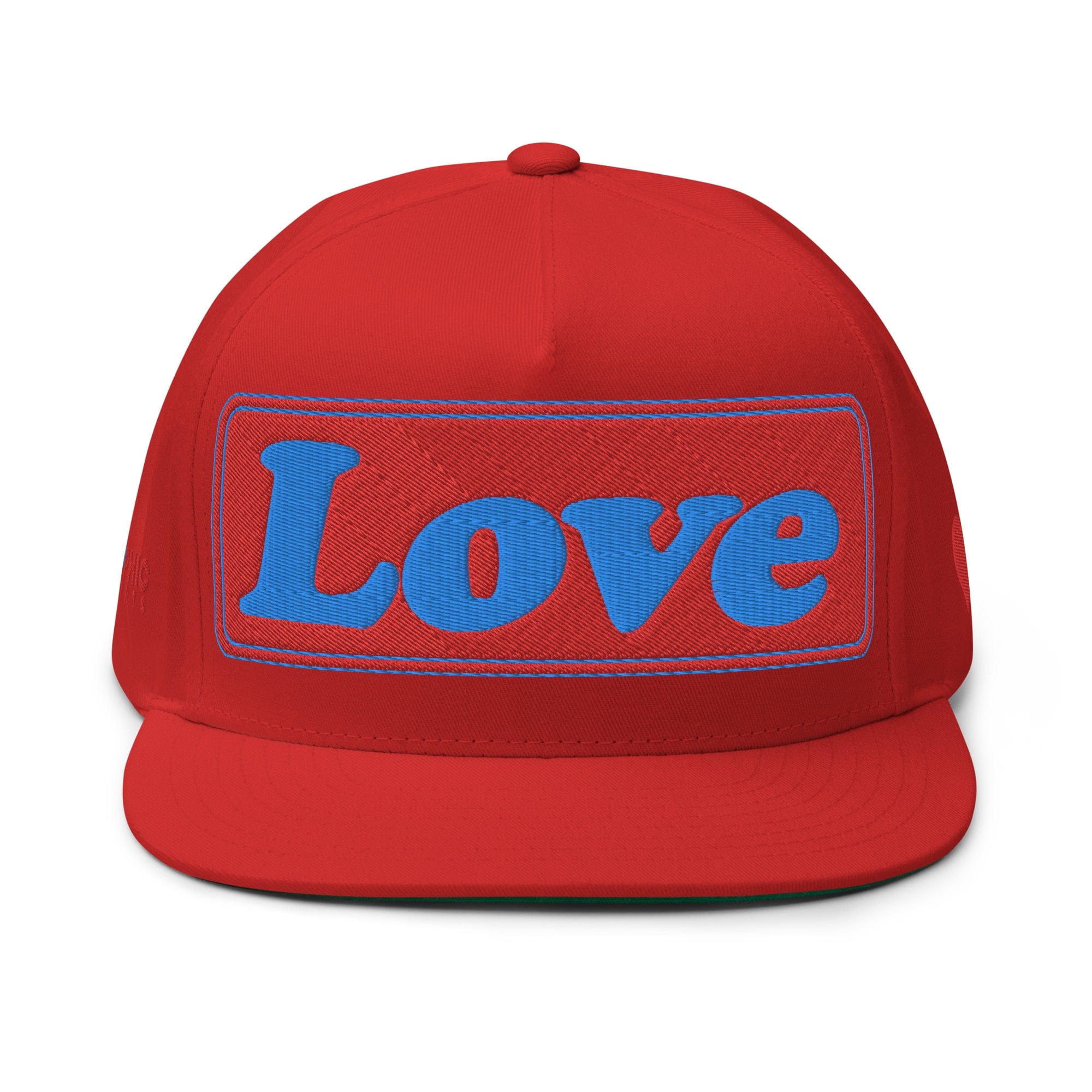 GRAPHIC T-SHIRTS Red Flat Bill Cap - LOVE