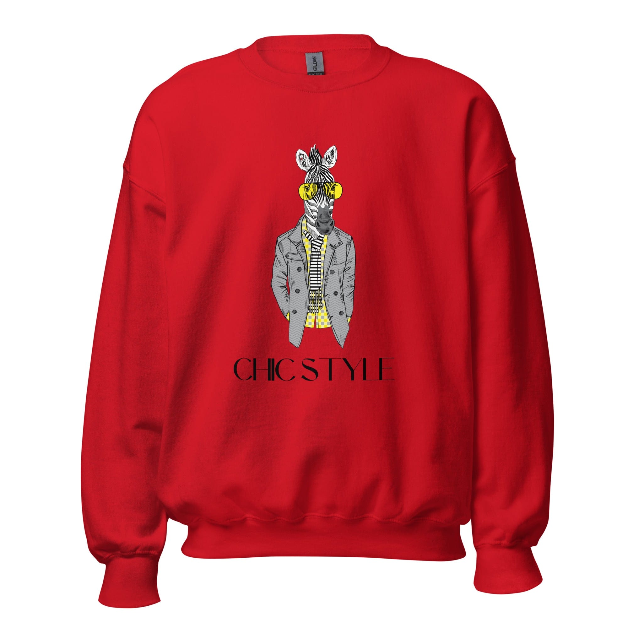 GRAPHIC T-SHIRTS Red / S Unisex Crew Neck Sweatshirt - Chic Style